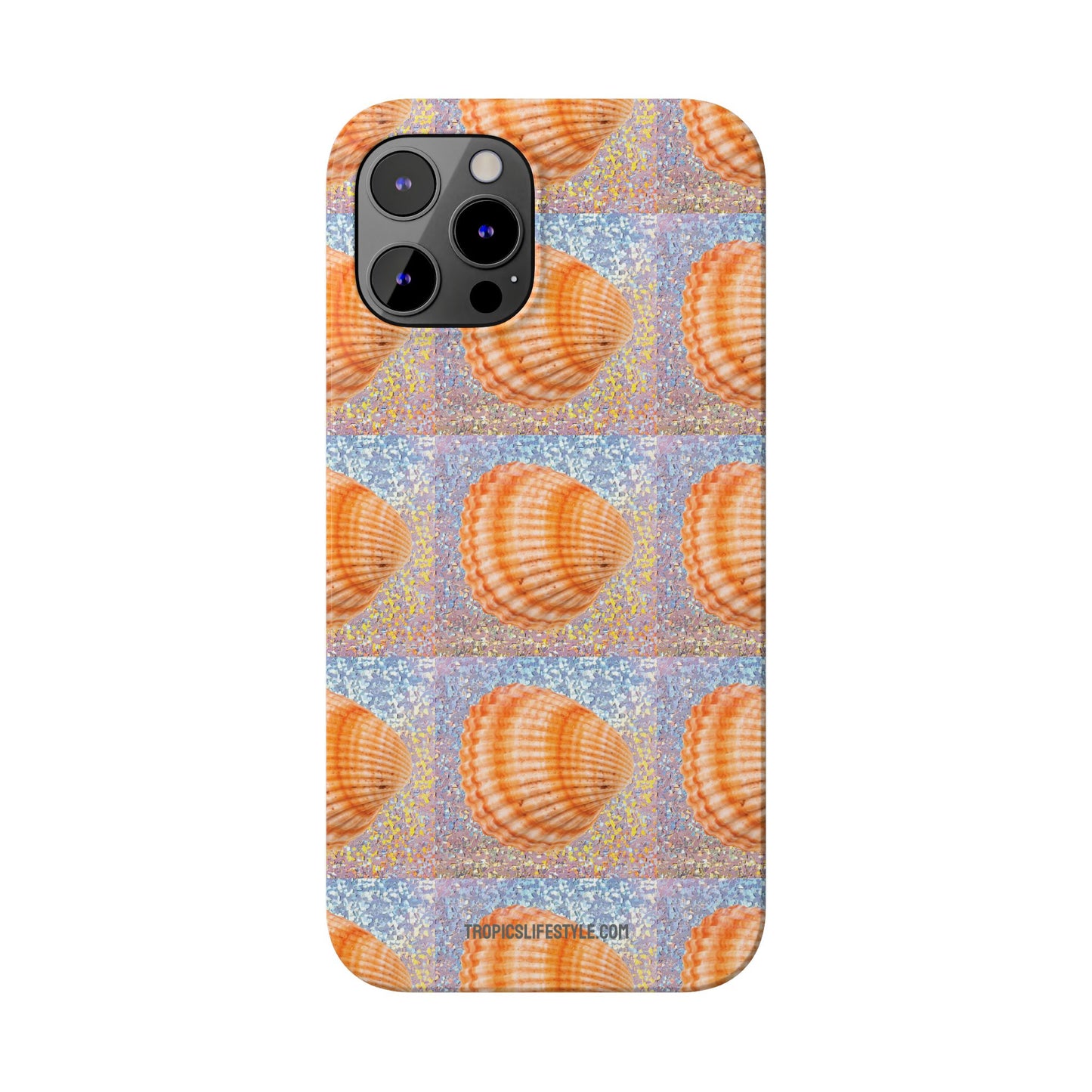 Slim Phone Cases - Disco Orange Scallop