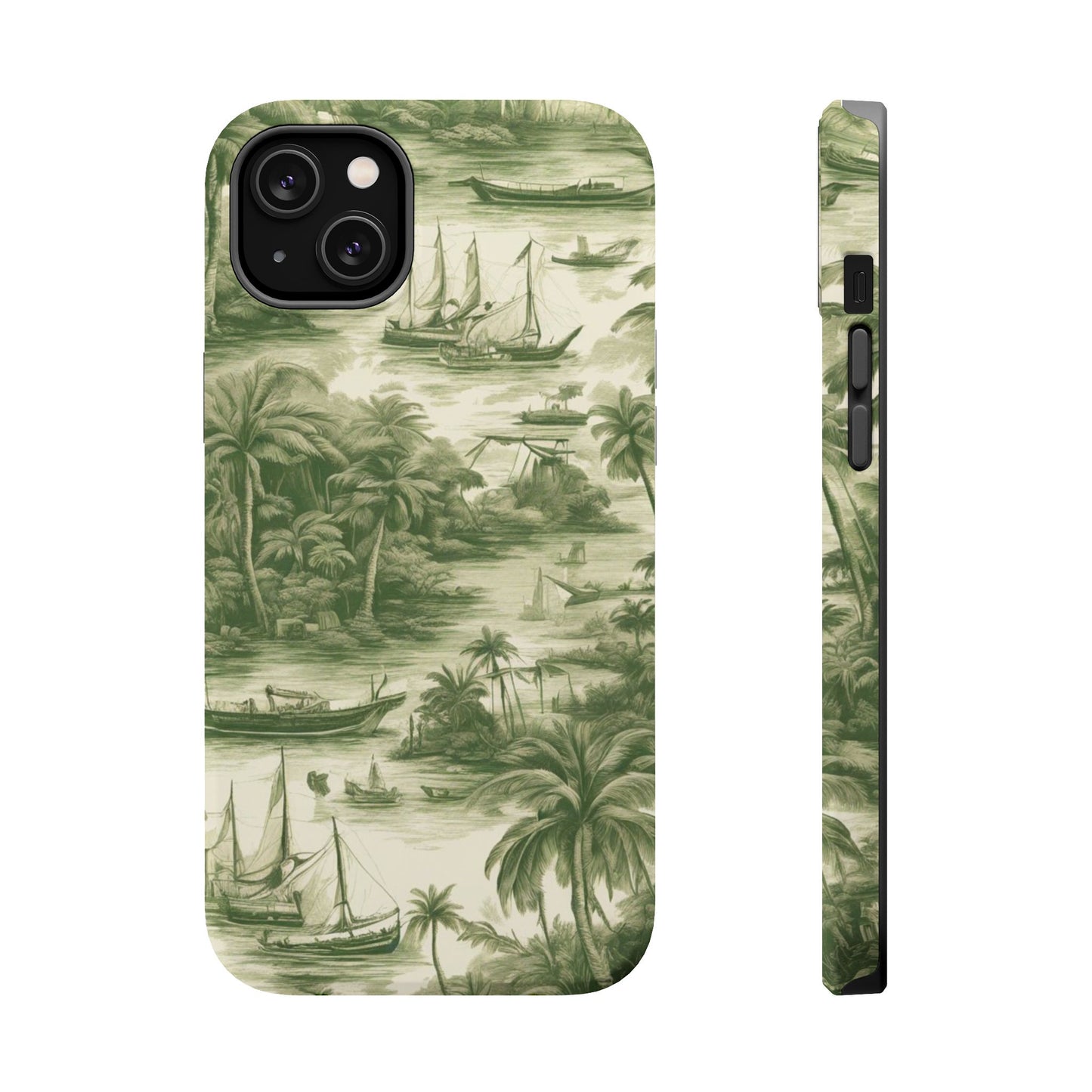 Magnetic Tough Cases, Tropical Toile #1, Green, Various Models