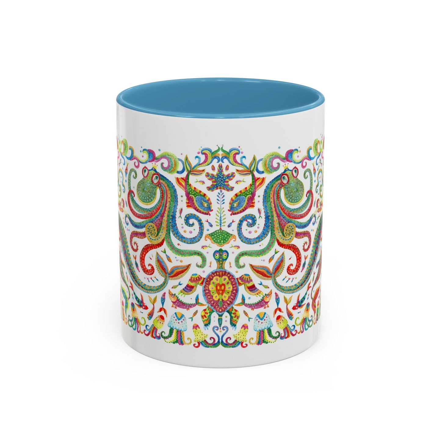 Accent Coffee Mug | Tropical-Inspired Drinkware / Colorful Mermaid Kingdom