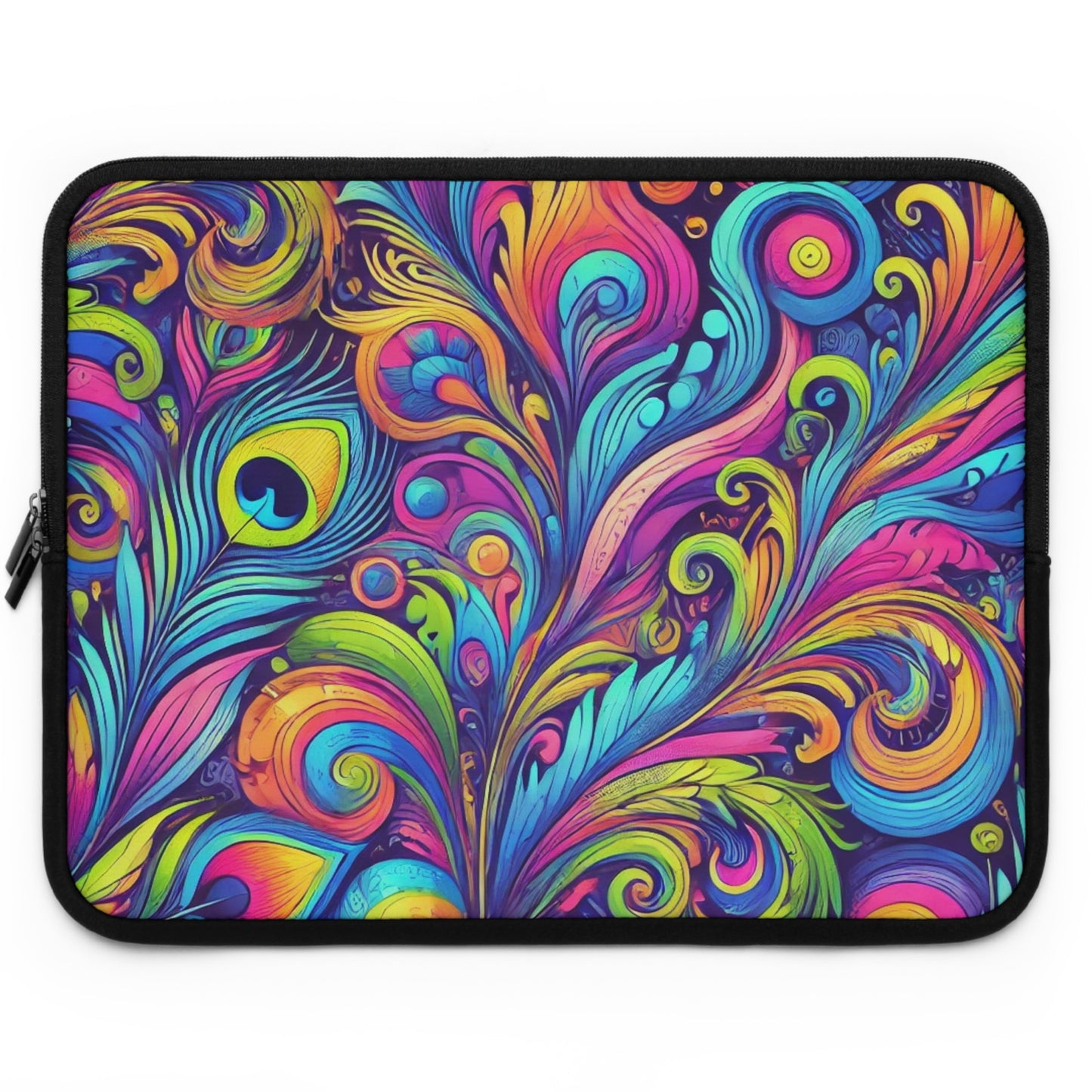 Tropical Laptop Sleeve, 5 Sizes - Perfect for Beach Lovers & Students / Feather Currents