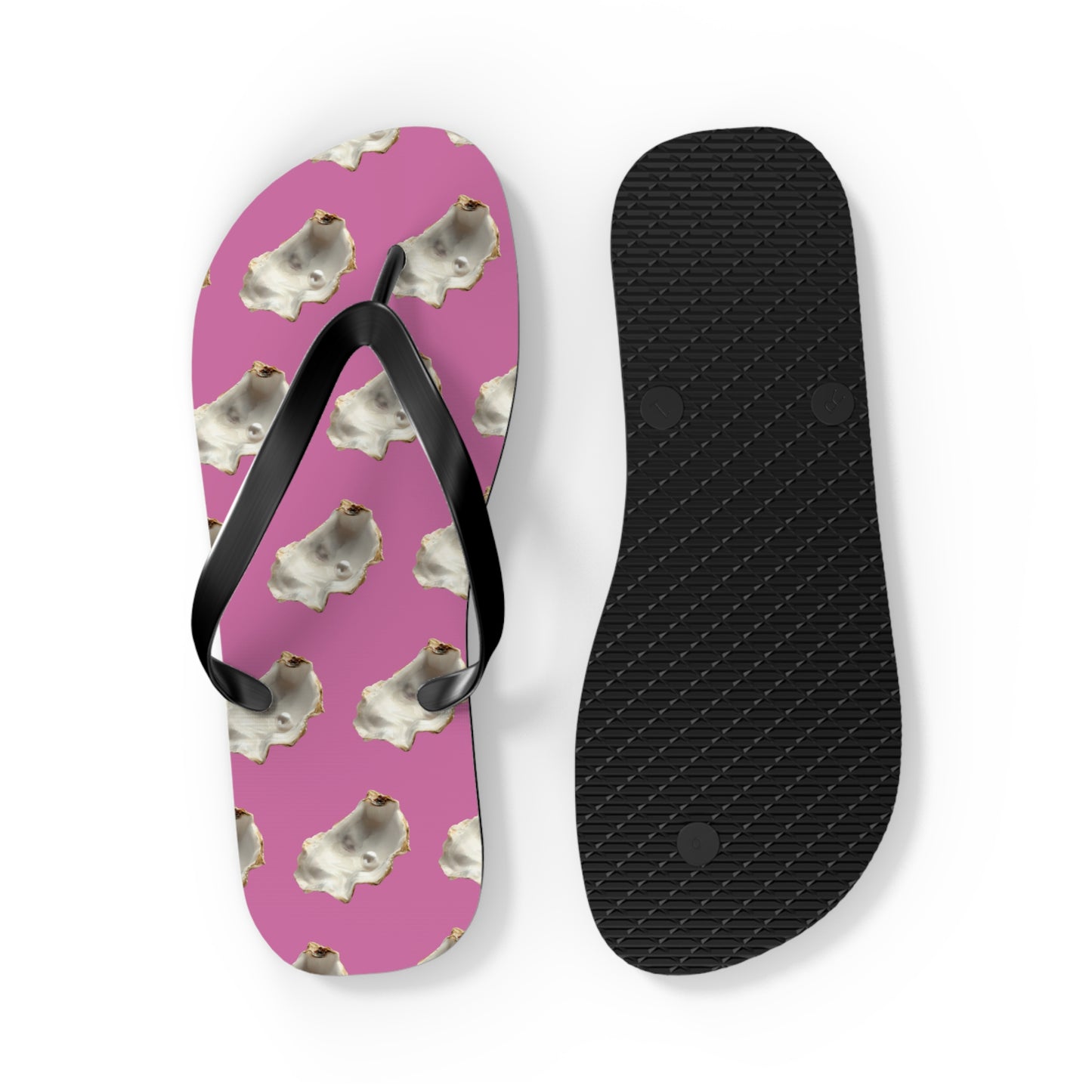 Flip Flops - White Pearl Oyster, light pink