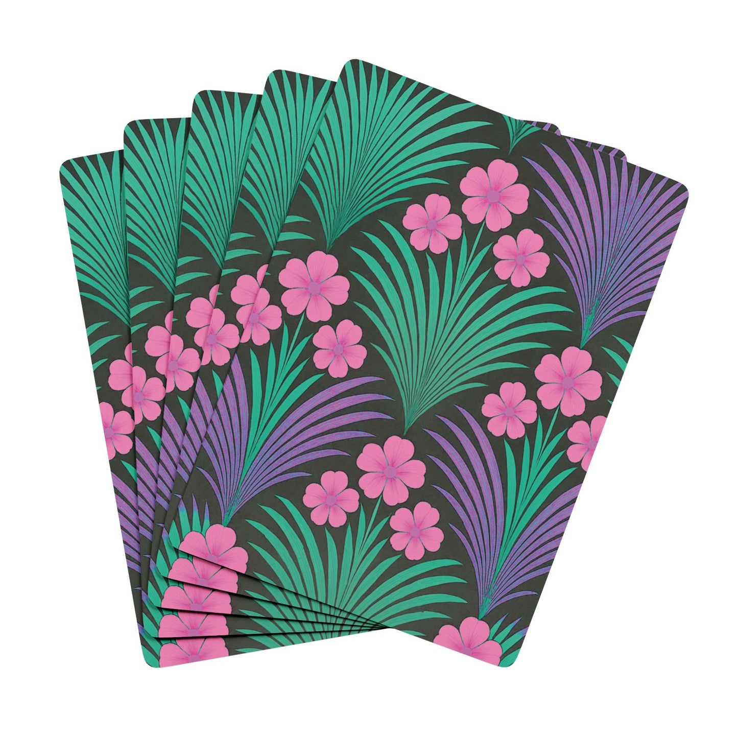 Poker Playing Cards - Midnight Hibiscus Deco/Pink
