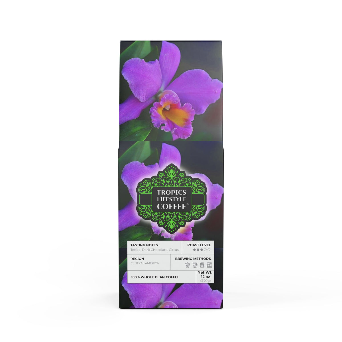 Citrus Bay Blend™ (Medium Roast) Specialty Grade Craft Coffee / Real Purple Orchid