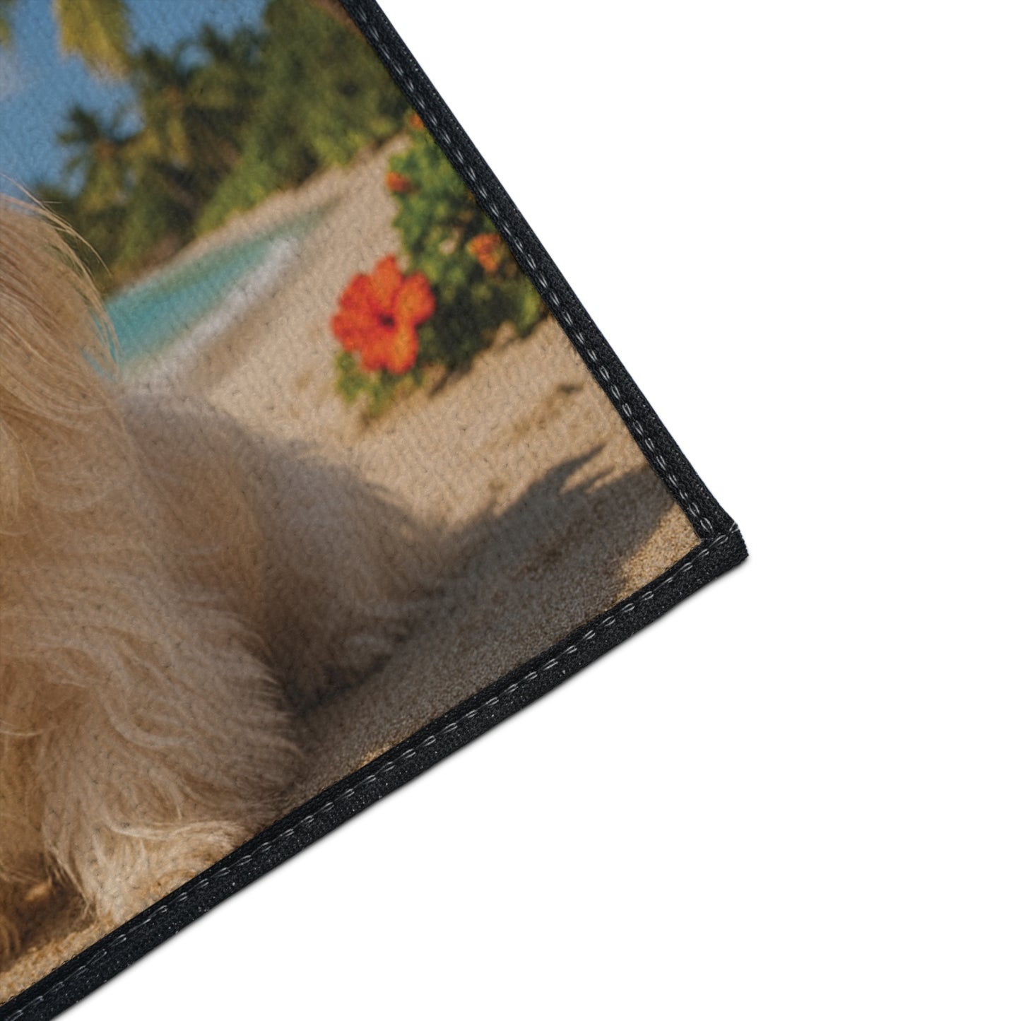 Heavy Duty Floor Mat, 5 Sizes – Tropical Area Rug for Home Décor / Puppy Ariel