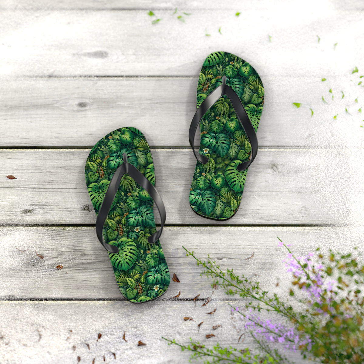 Flip Flops - Rainforest Greenery
