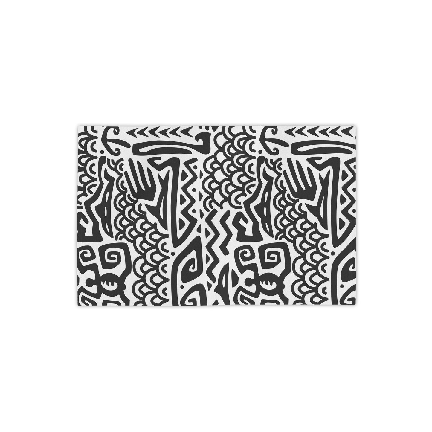 Vibrant Summer Beach Towels, 3 sizes – Tropical Print for Sun Lovers / Tiki Aztec Black