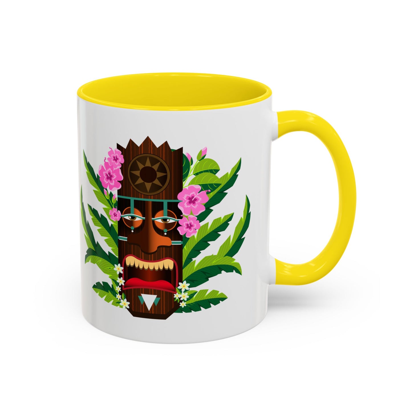 Accent Coffee Mug (11, 15oz), 8 Colors - Tiki Boss Nani