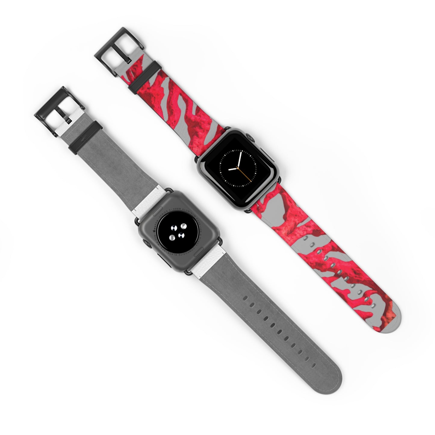 Apple Watch Band - Red Coral, lt. grey background