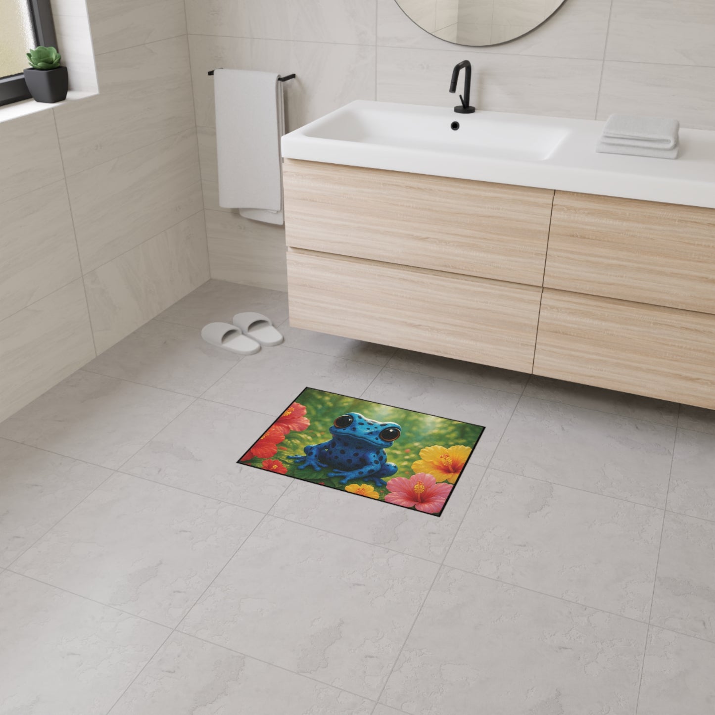 Heavy Duty Floor Mat, 5 Sizes – Tropical Area Rug for Home Décor / Baby Tree Frog