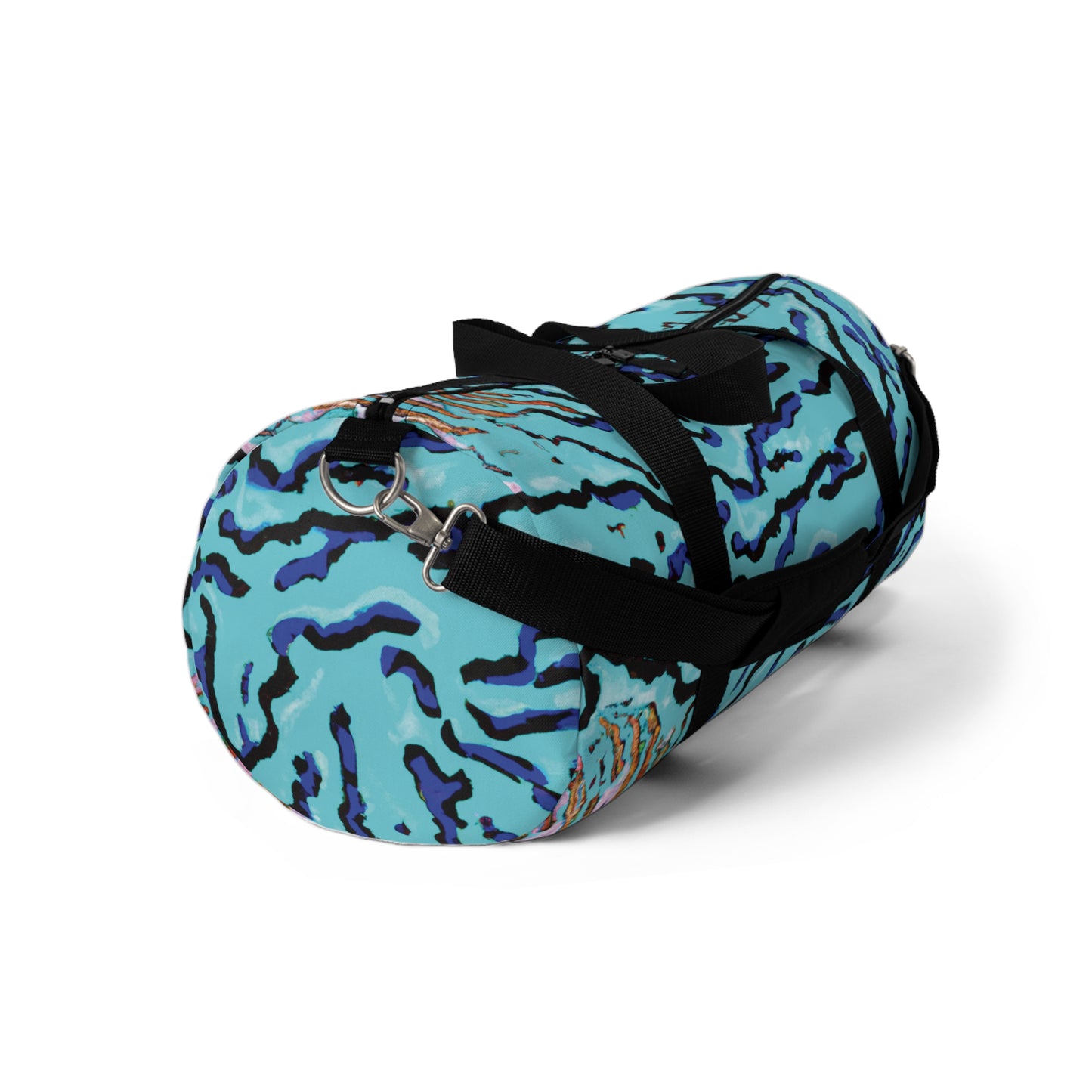 Tropical Duffel Bag - Perfect for Travel and Gym / Wild Coral, Turquoise
