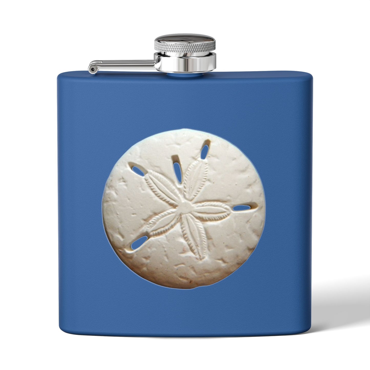 Tropical Stainless Steel 6 oz. Flask, Many Colors  – Real Sand Dollar