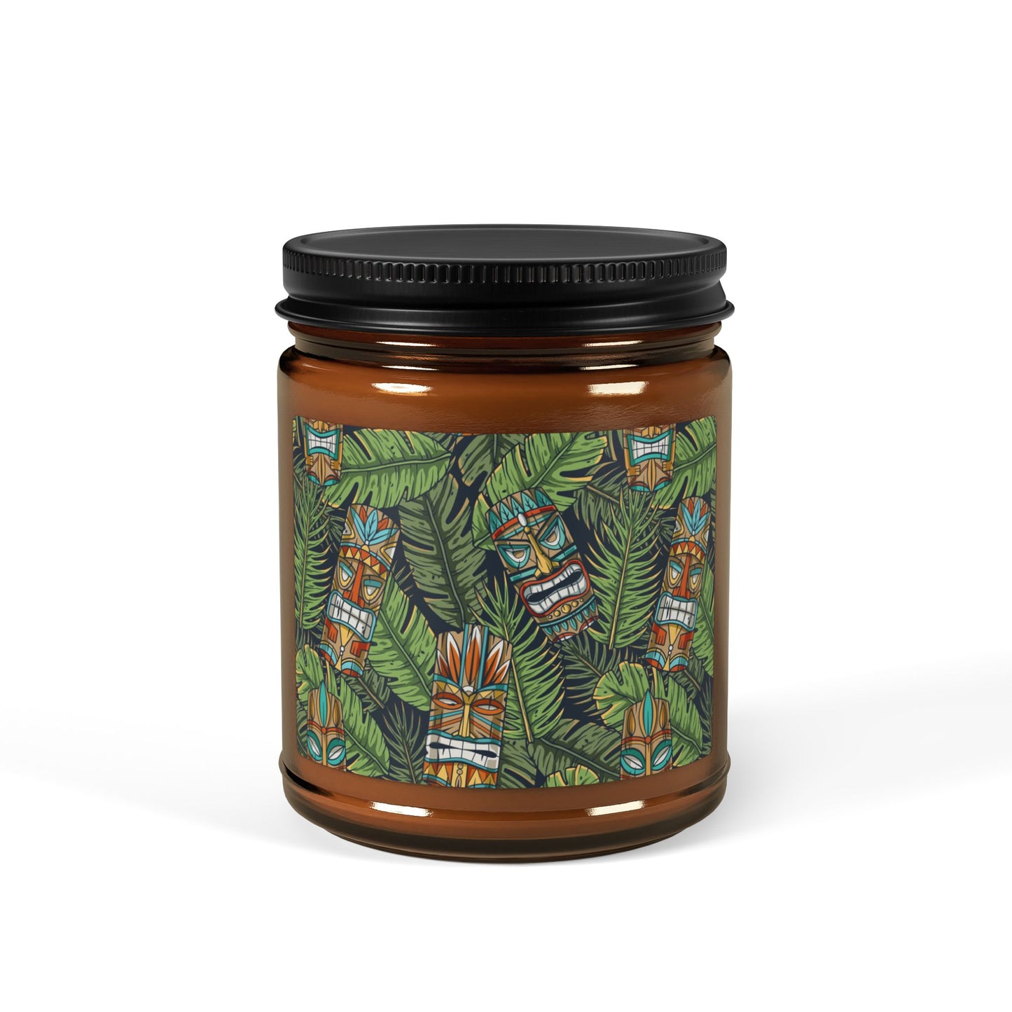 Scented Soy Candle (Multi-Size, Amber Jar) - Tiki Greenery