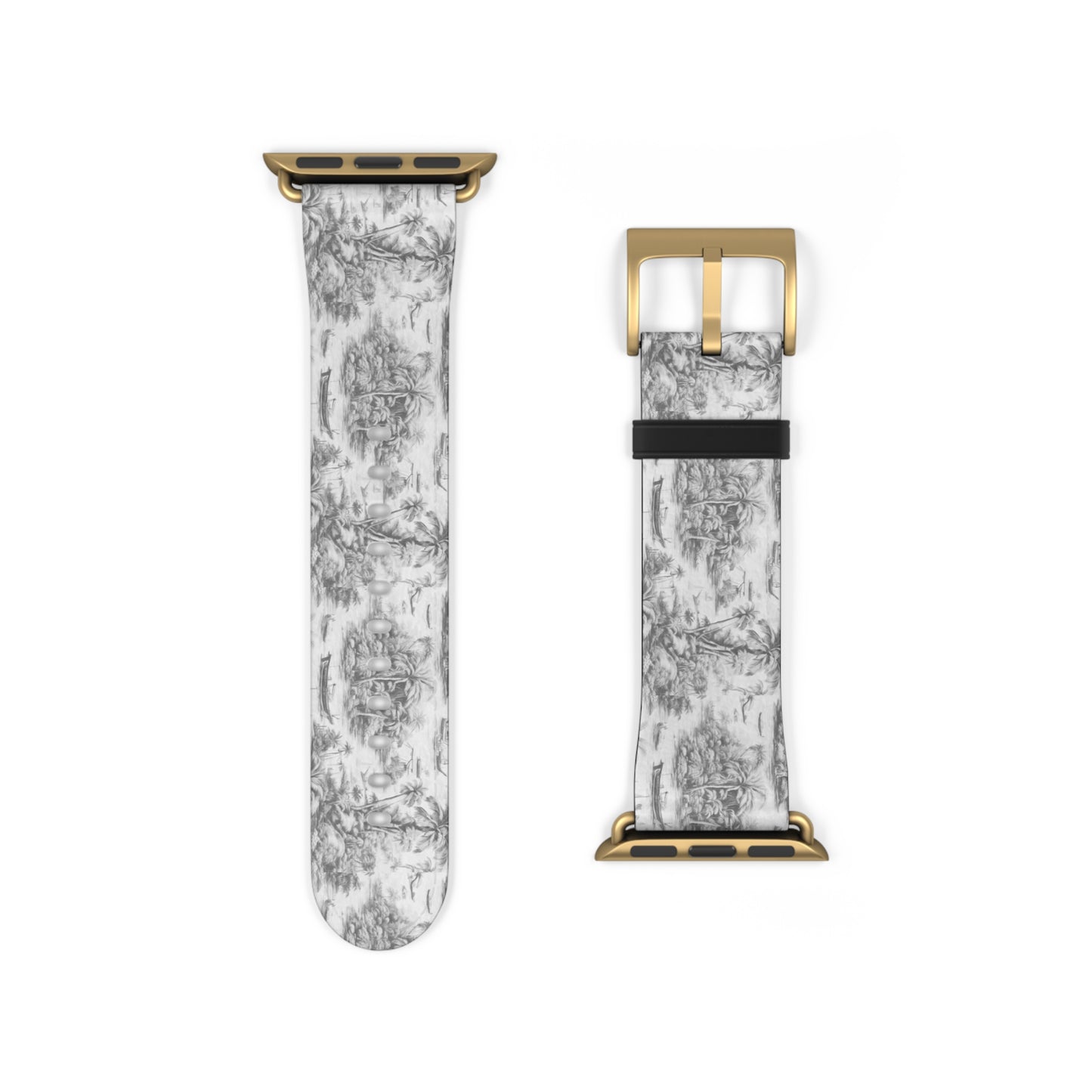 Apple Watch Band - Tropical Toile, soft black