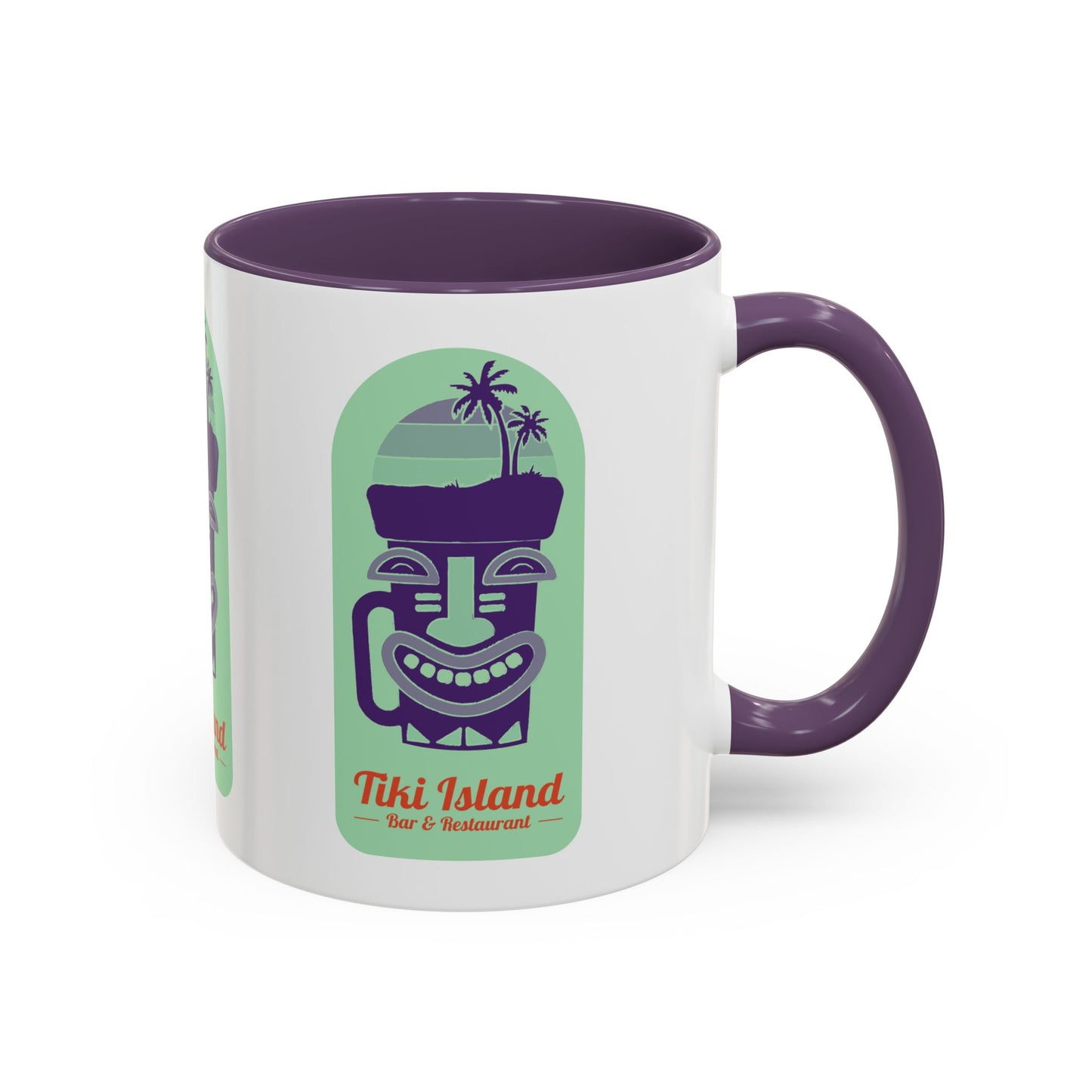 Tiki Island Accent Coffee Mug - Fun Tropical Drinkware for Beach Vibes, green