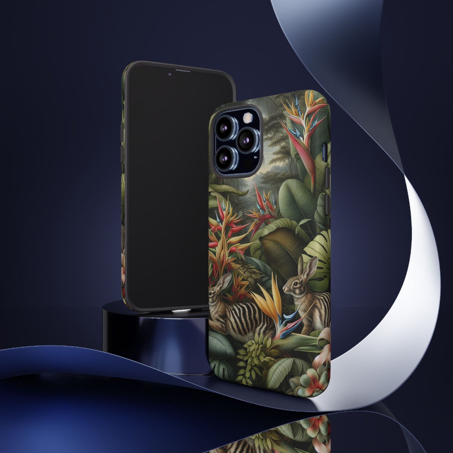 Rainforest Rabbit Outing Phone Case - Tough Cases with Summer Vibe