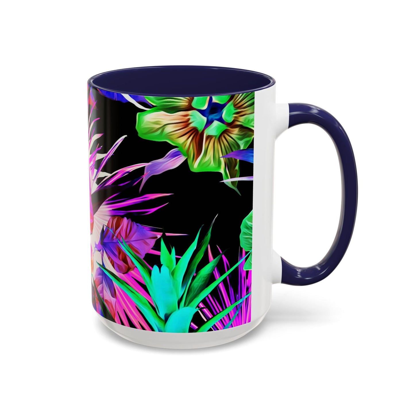 Accent Coffee Mug (11, 15oz), Plant Palooza, black / Various Colors