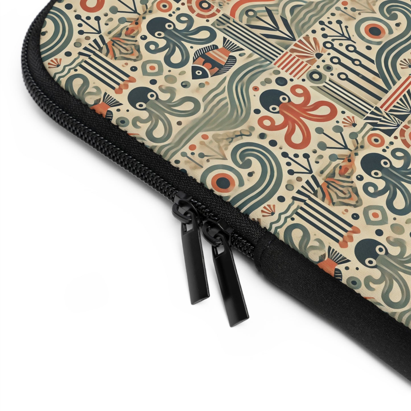 Tropical Laptop Sleeve, 5 Sizes - Perfect for Beach Lovers & Students / Mid-Century Octopus
