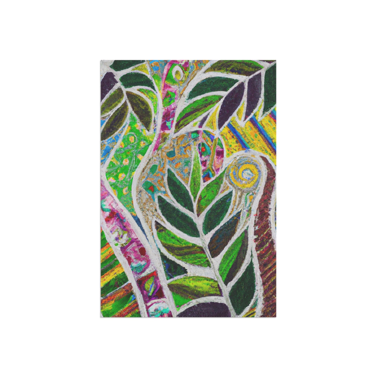 Tropical Garden Flag - Perfect for Outdoor Decor / Rainforest Amazon Whimsy