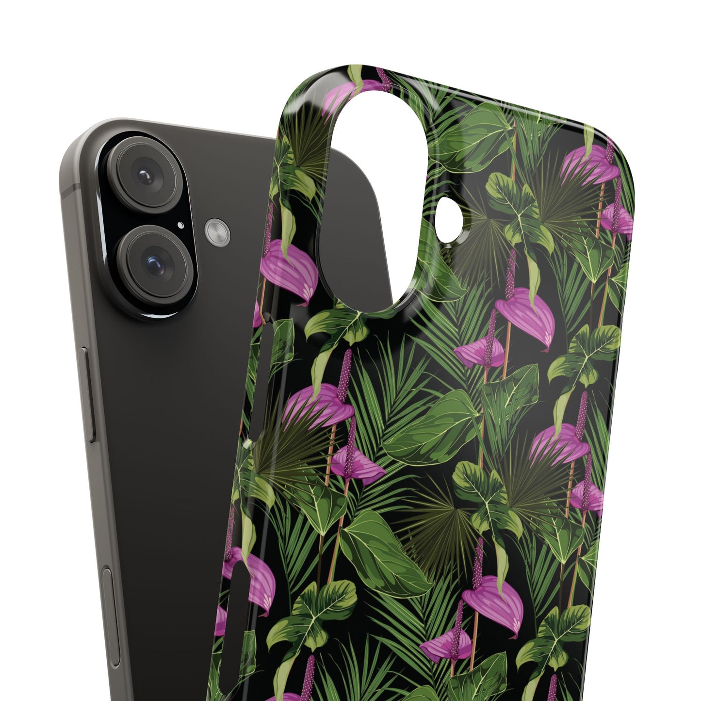 Slim Phone Cases - Anthurium and Palm