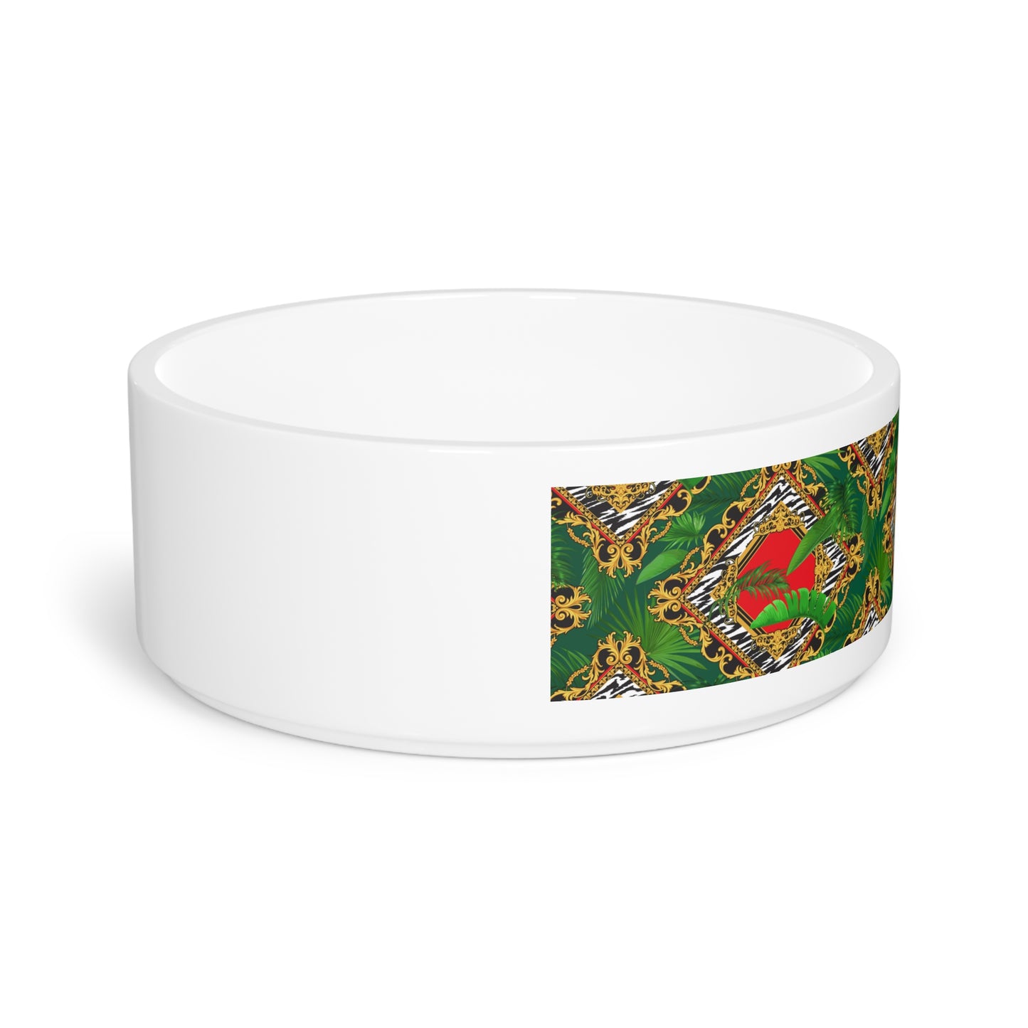 Pet Bowl, Jungle Luxe Red