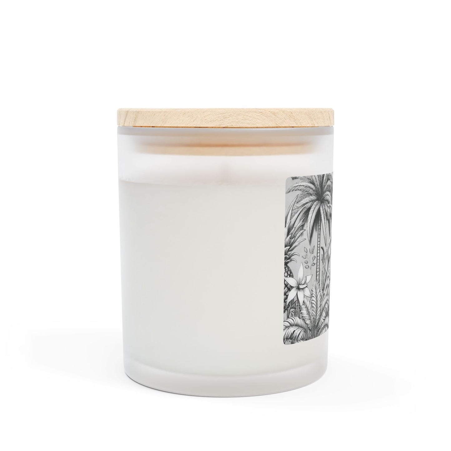 Frosted Glass Candle, 11oz - Tropical Fruit, Newspaper