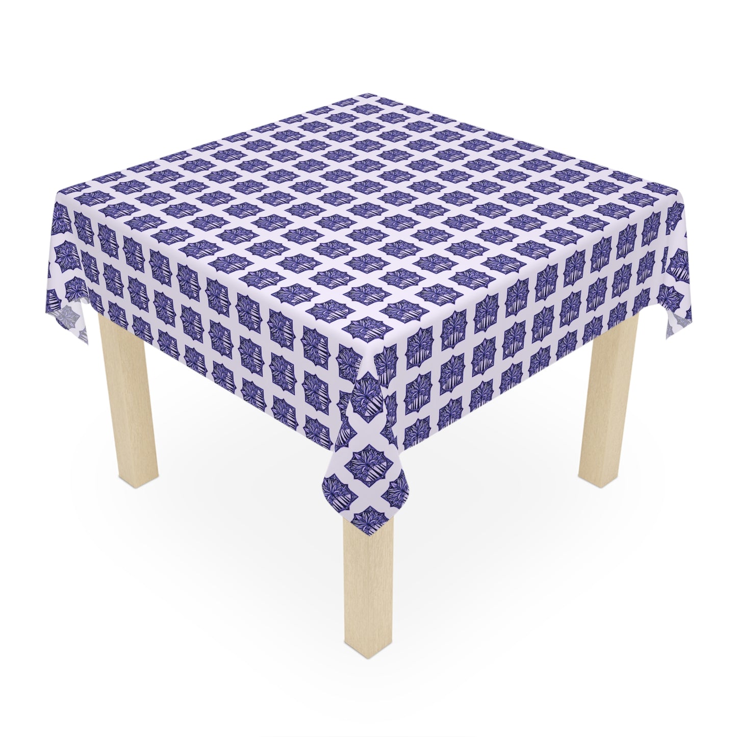 Art Deco Palm/Lilac ~ Square Tablecloth, 55" x 55"