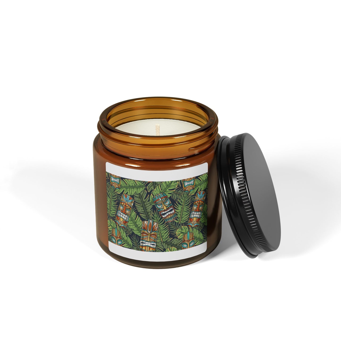 Scented Soy Candle (Multi-Size, Amber Jar) - Tiki Greenery