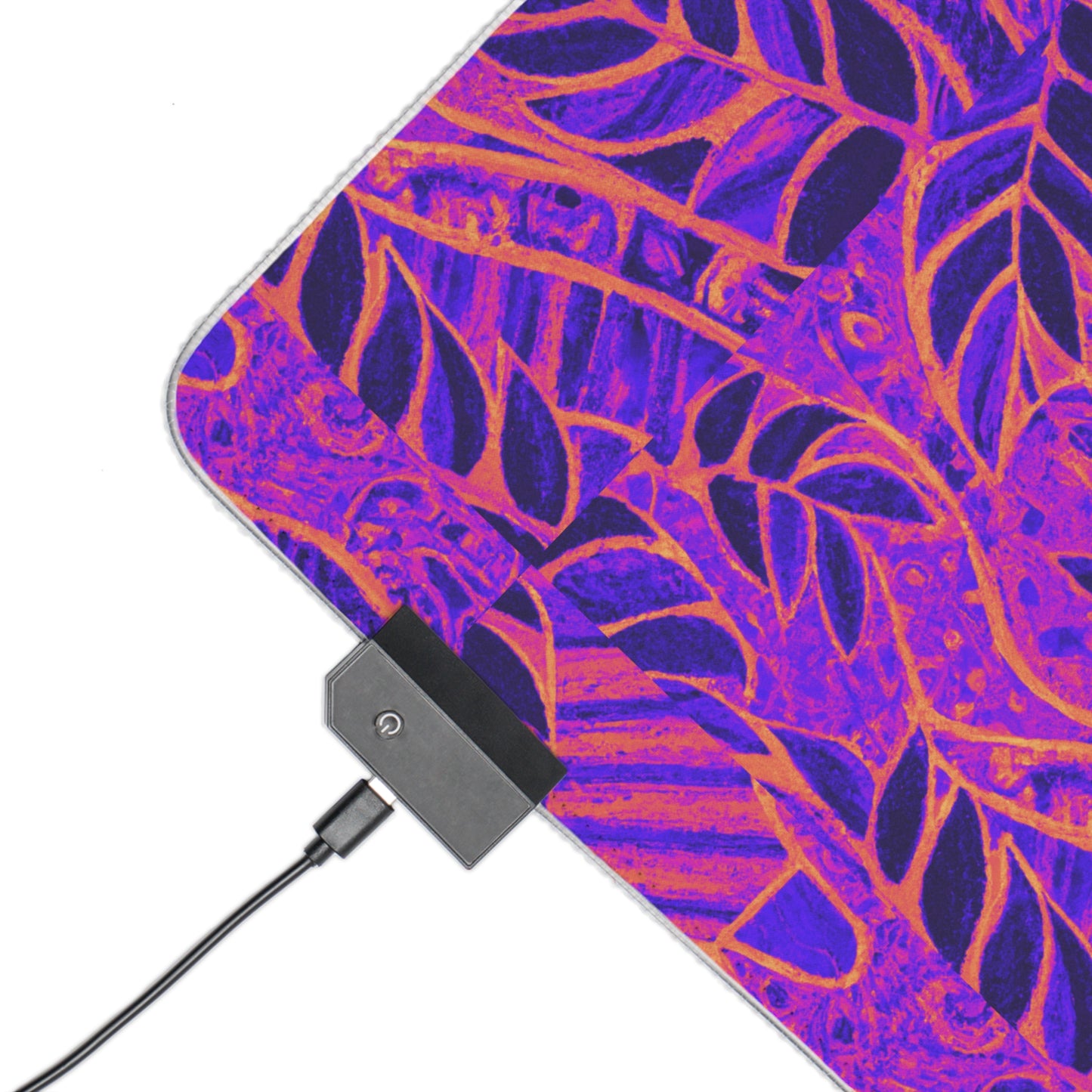 LED Gaming Mouse Pad With Vibrant RGB Lighting, 4 Sizes / Rainforest Plants ~ Amazon Whimsy, Heatwave