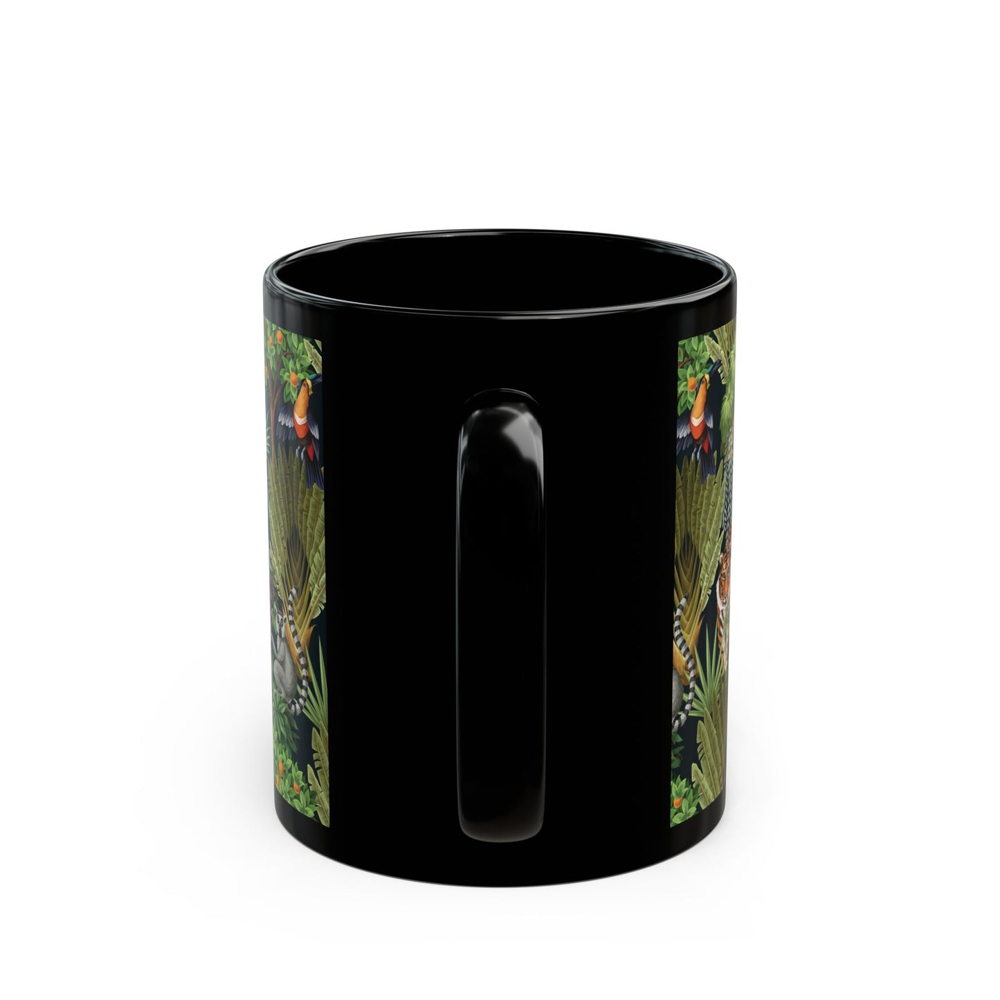 Black Mug (11oz, 15oz), Tiger Haven, Midnight