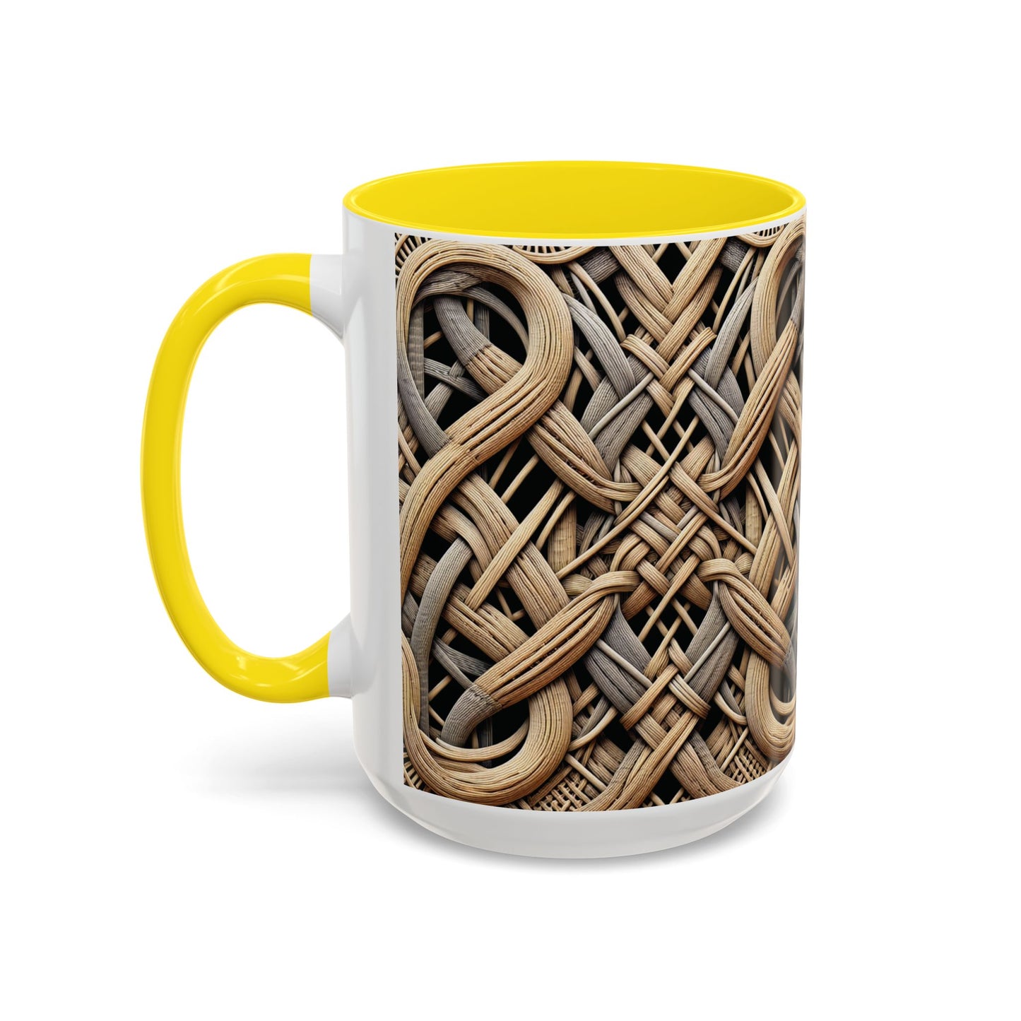 Accent Coffee Mug (11, 15oz), 8 Colors - Beach Wicker