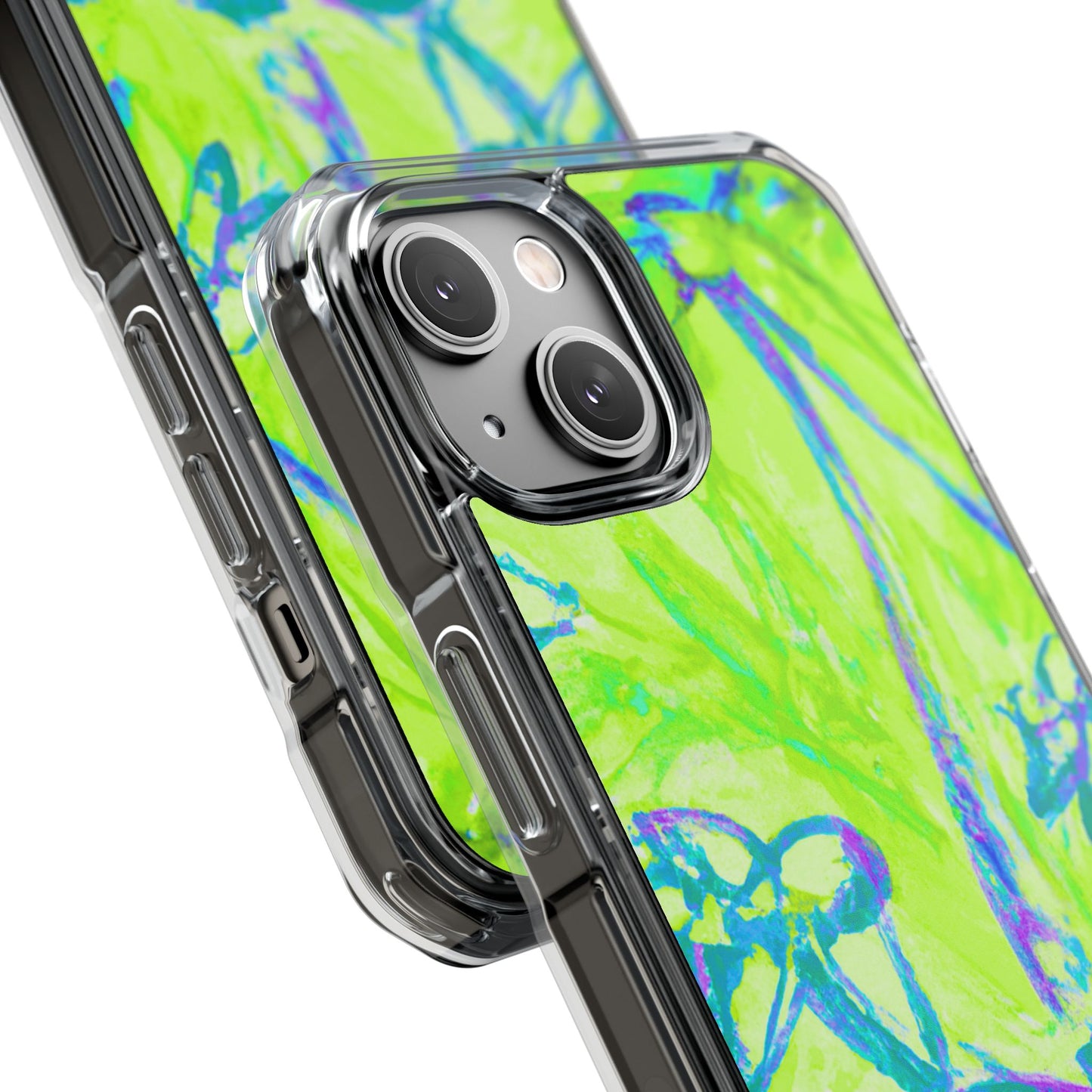 Tropical Doodles/Lime Magnetic Clear Phone Case, Many Models
