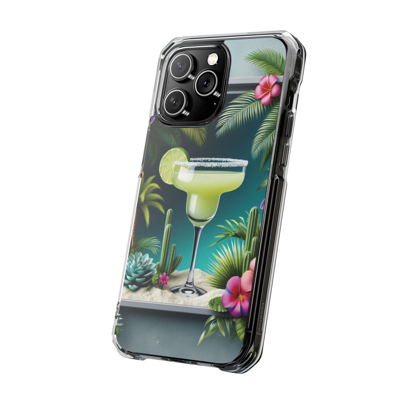 Tropical Margarita Magnetic Clear Phone Case, Many Models
