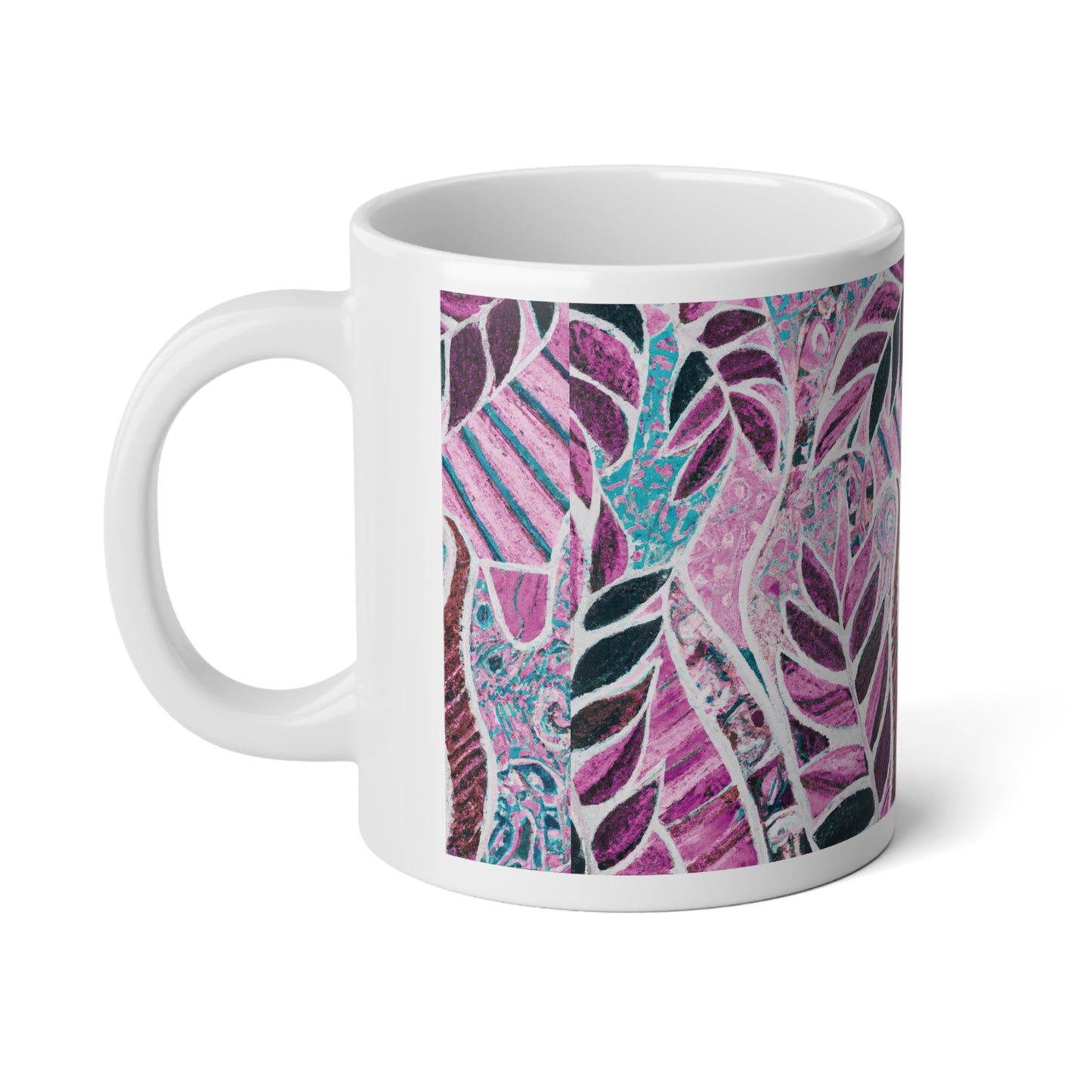 Jumbo Mug, 20oz, Amazon Whimsy Pink | Tropical Coffee Cup