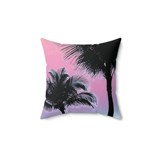 Decorative Pillow - Accent Cushion, 4 Sizes / Palm Glow Pastels
