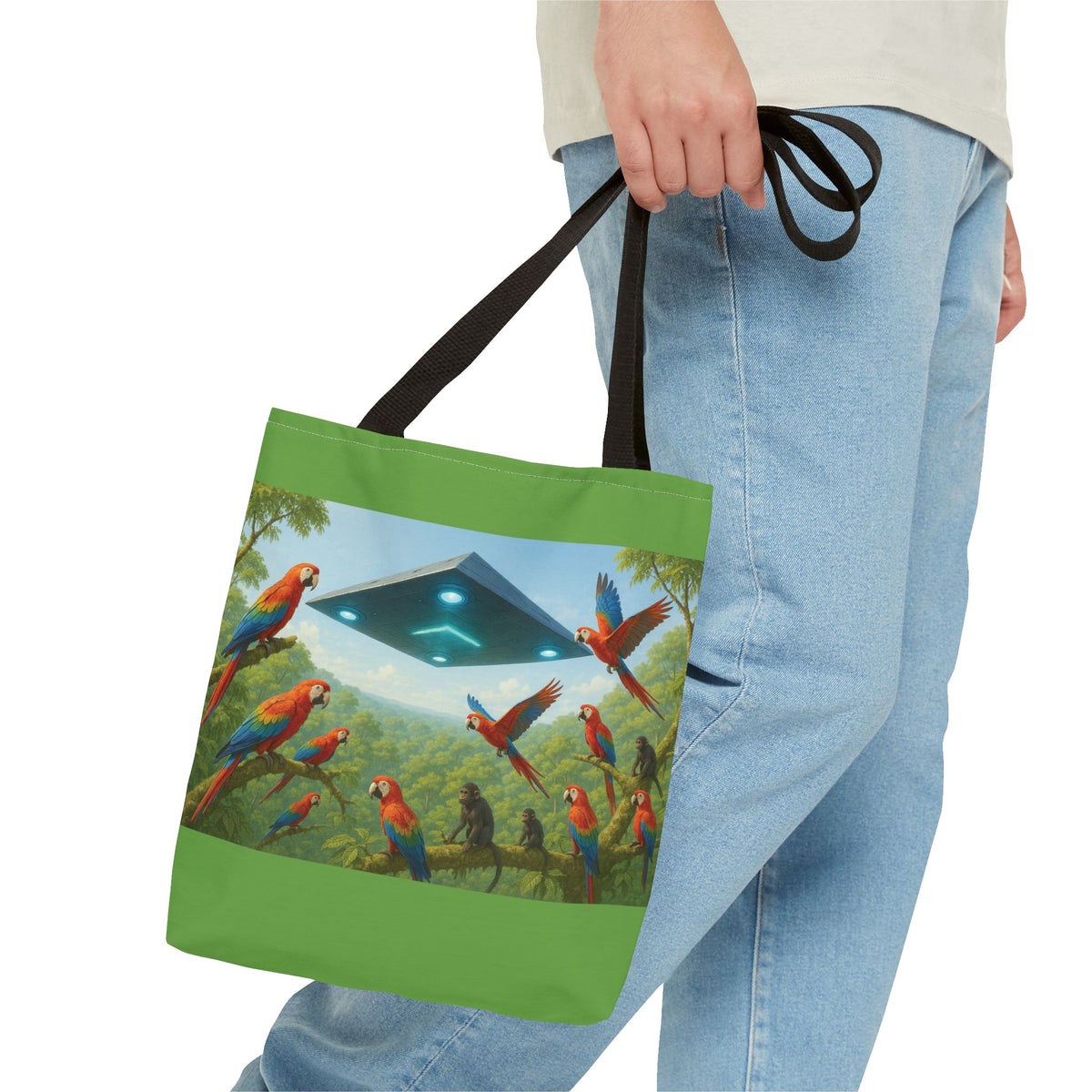 UFO and Macaws Tote Bag - 3 Sizes