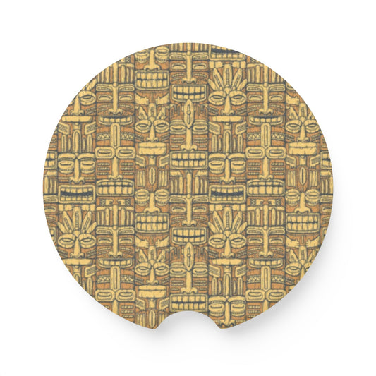 Soapstone Car Coaster - Old Tiki Totems