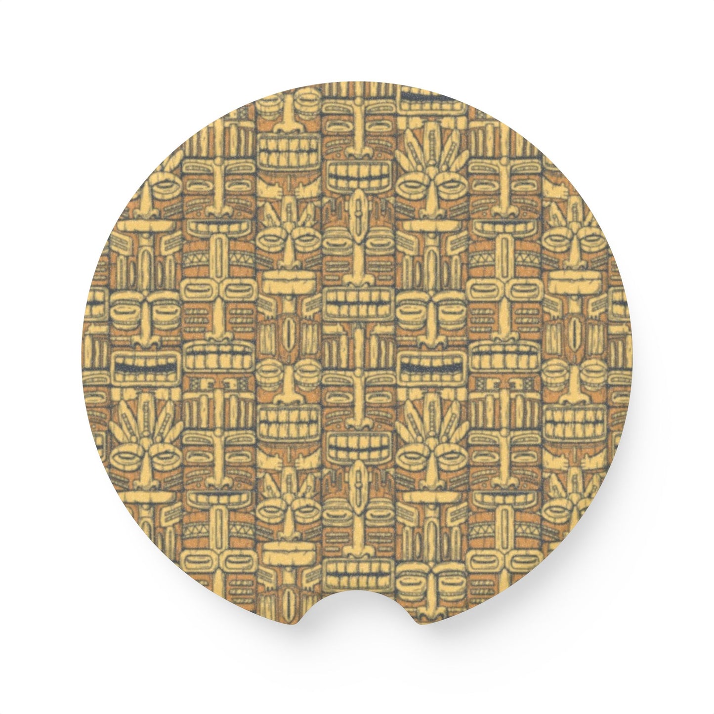 Soapstone Car Coaster - Old Tiki Totems