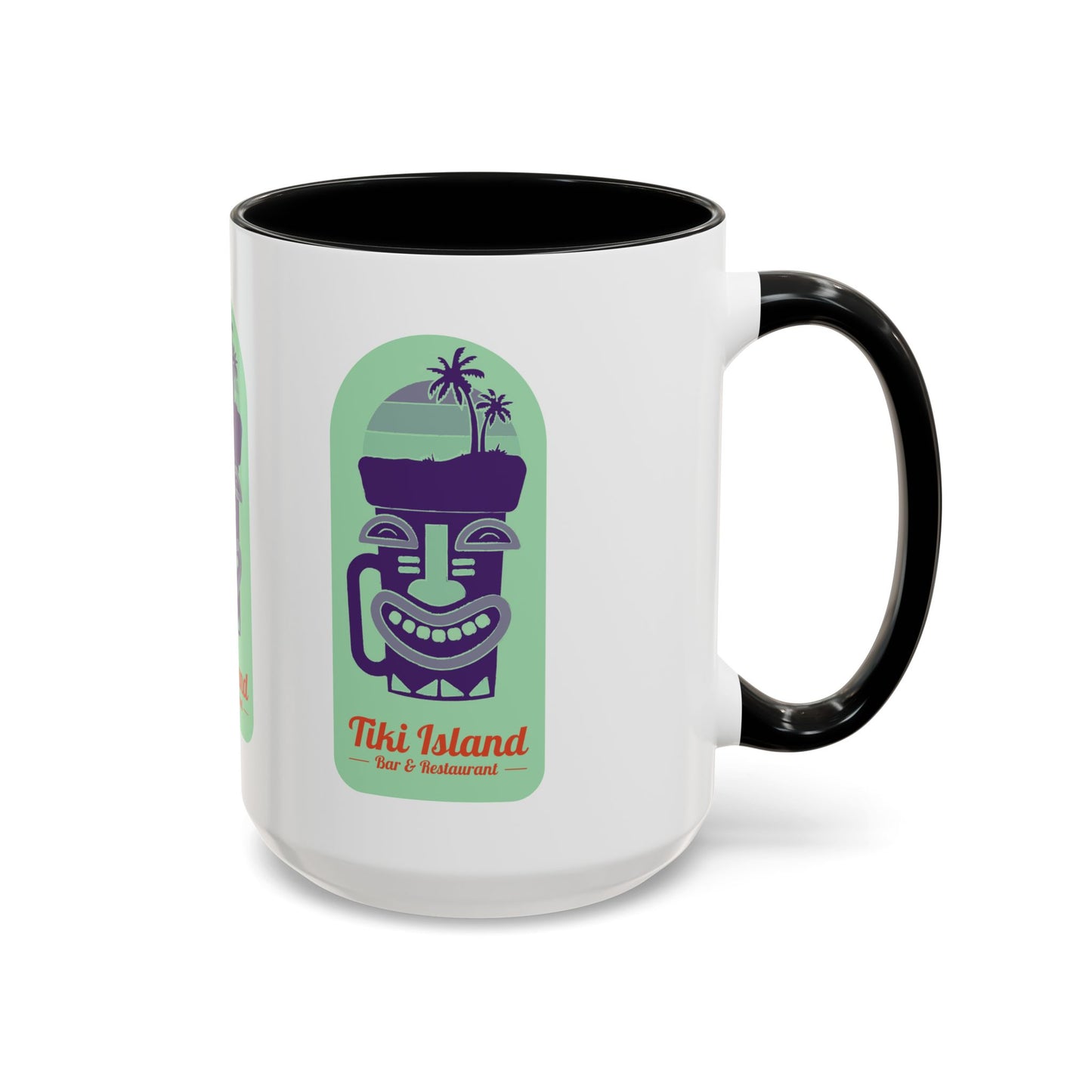 Tiki Island Accent Coffee Mug - Fun Tropical Drinkware for Beach Vibes, green