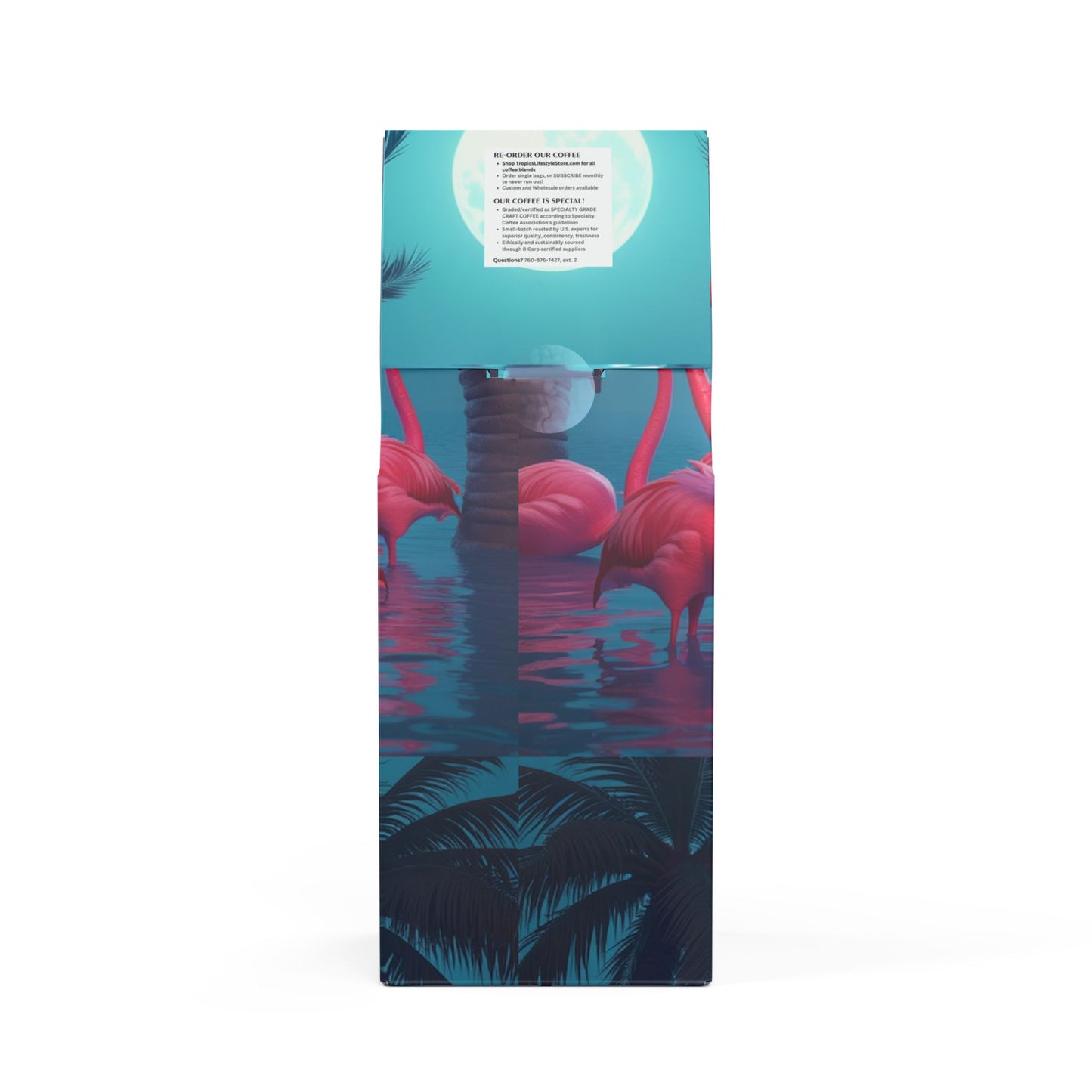 Golden Sands Single Origin™ Coffee (Light-Medium Roast) Specialty Grade / Moonlit Mermaid and Flamingos