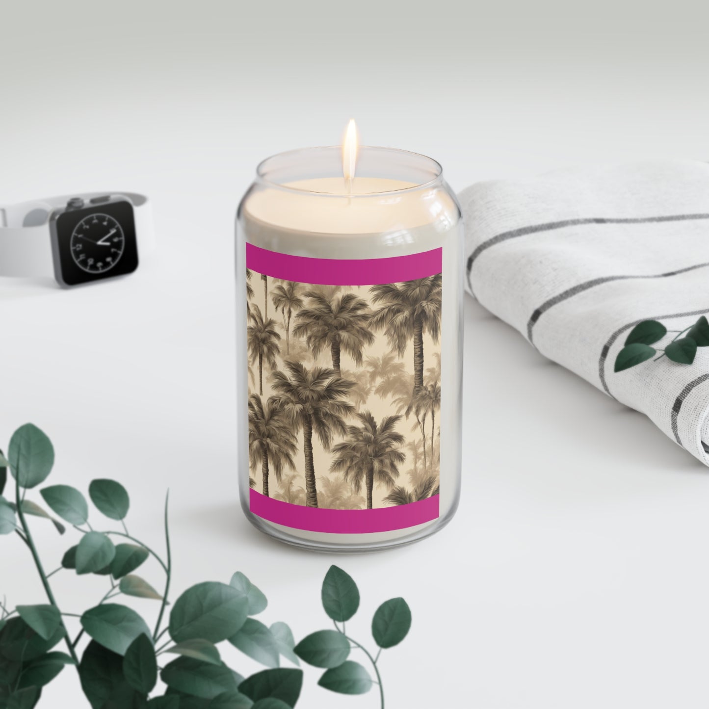 Scented Candle, 13.75oz - Lisa's Fluffy Palms, pink