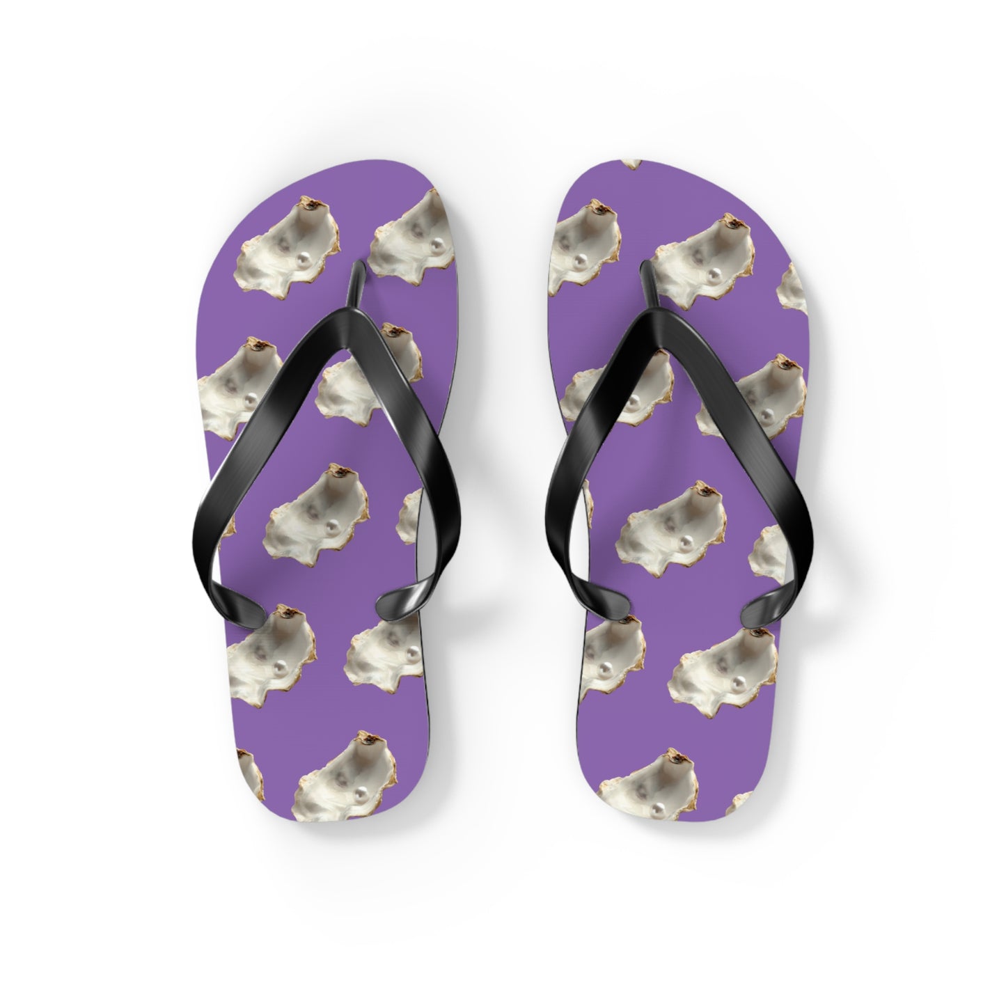 Flip Flops - White Pearl Oyster, light purple