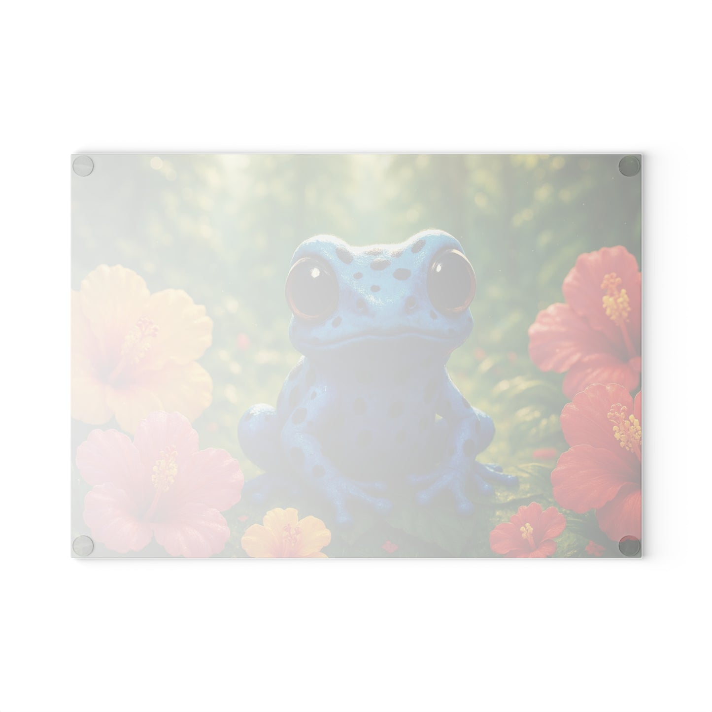 Glass Cutting Board, 2 sizes - Baby Tree Frog