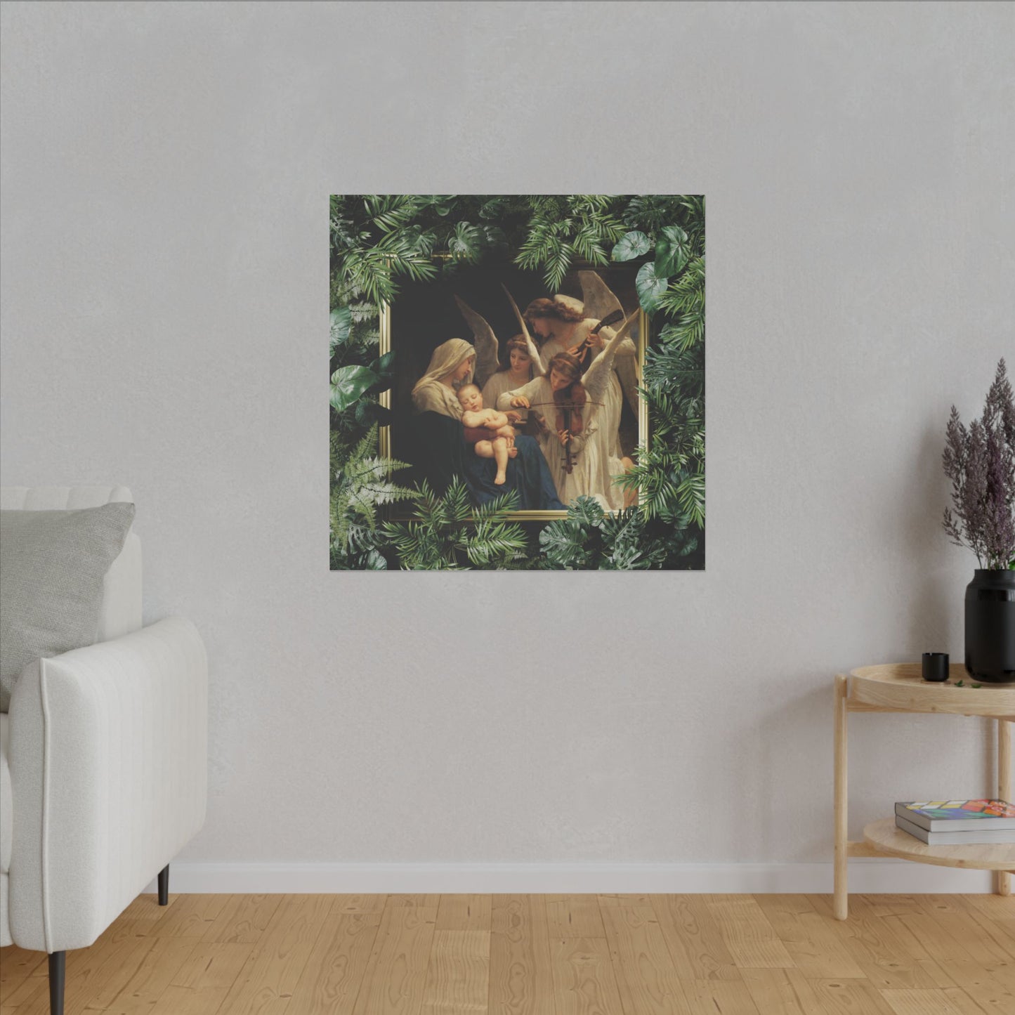 "Tropical Song of the Angels" Canvas Artwork - Religious Canvas Print / Virgin Mary