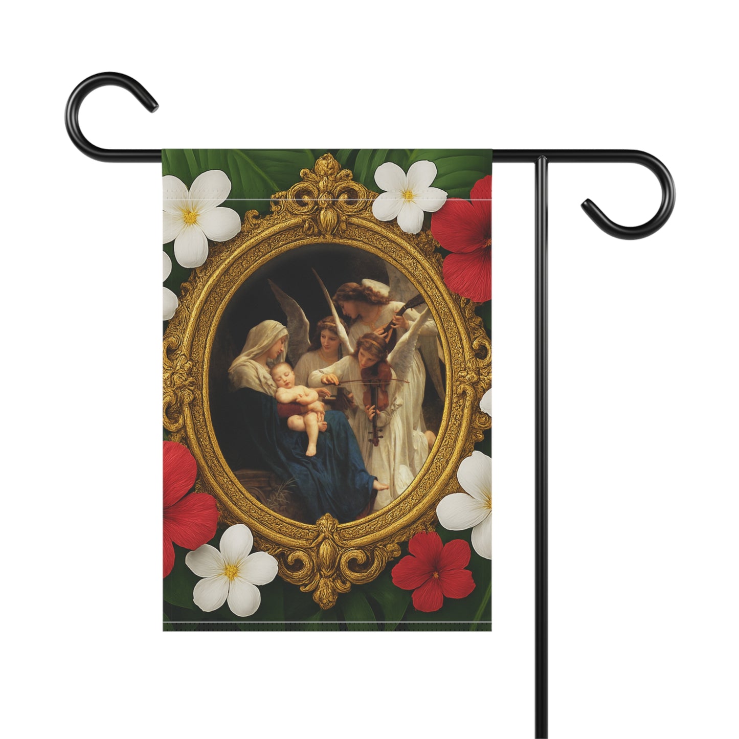 Religious Tropical Garden Flag  - Perfect for Outdoor Decor / Song of the Angels