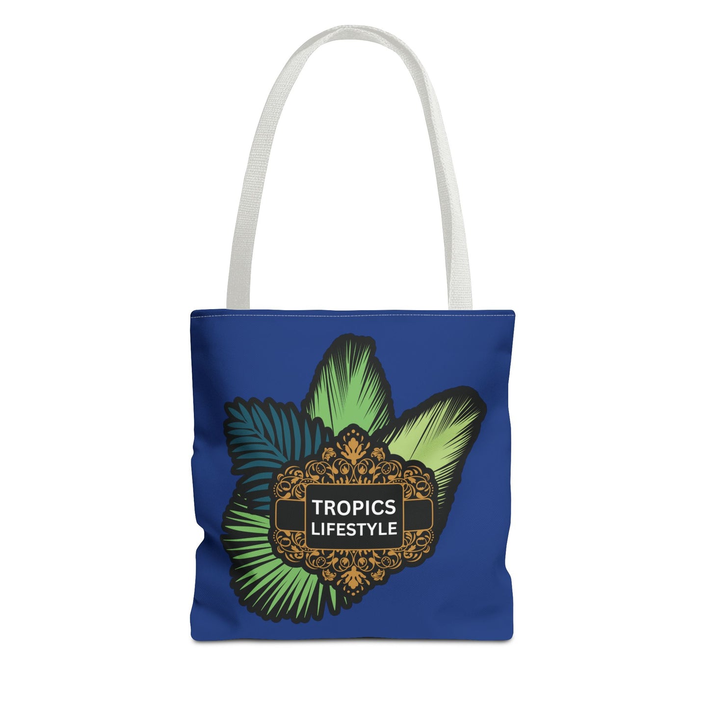 Elegant Tropics Lifestyle Logo Tote Bag - 3 Sizes, Dark Blue