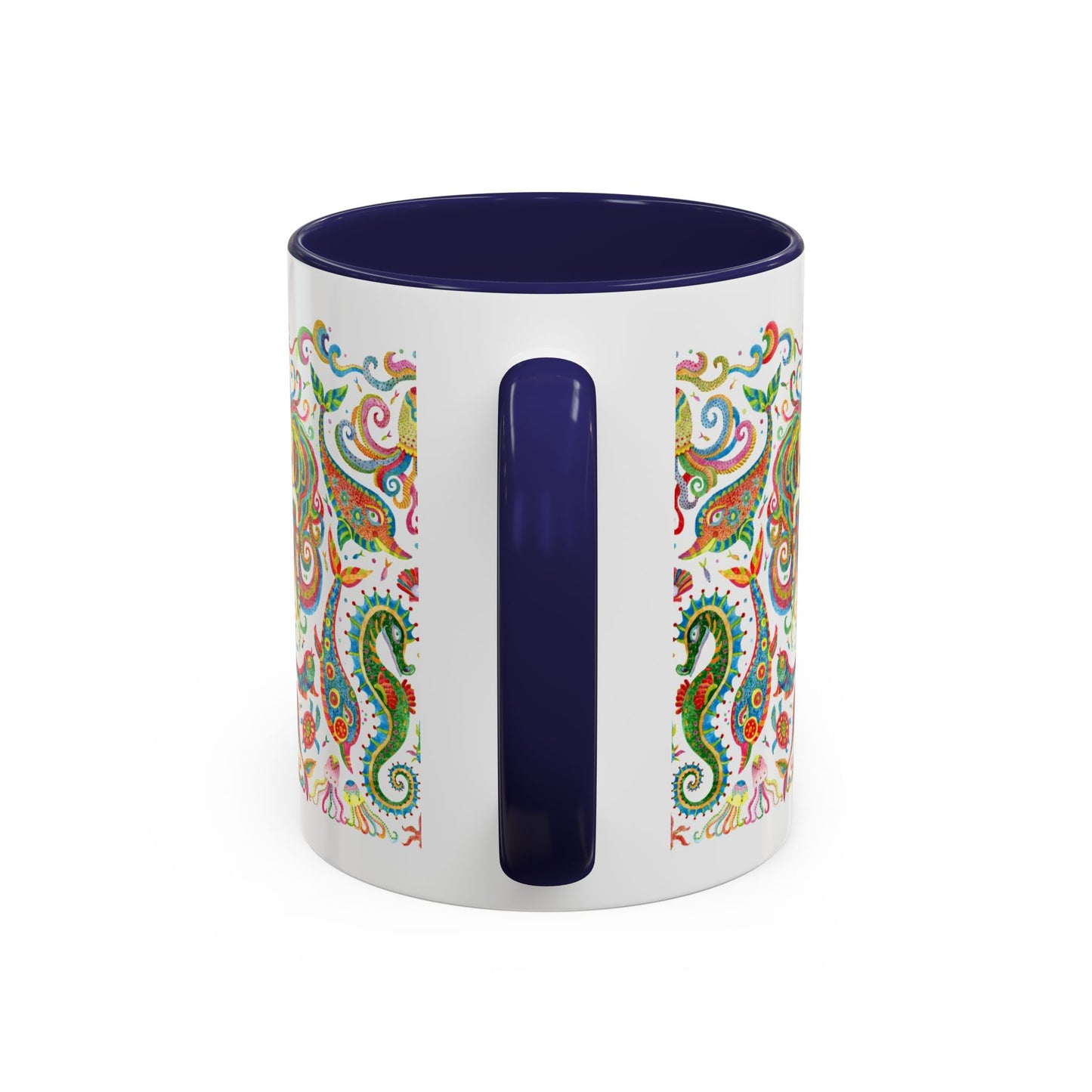 Accent Coffee Mug | Tropical-Inspired Drinkware / Colorful Mermaid Kingdom