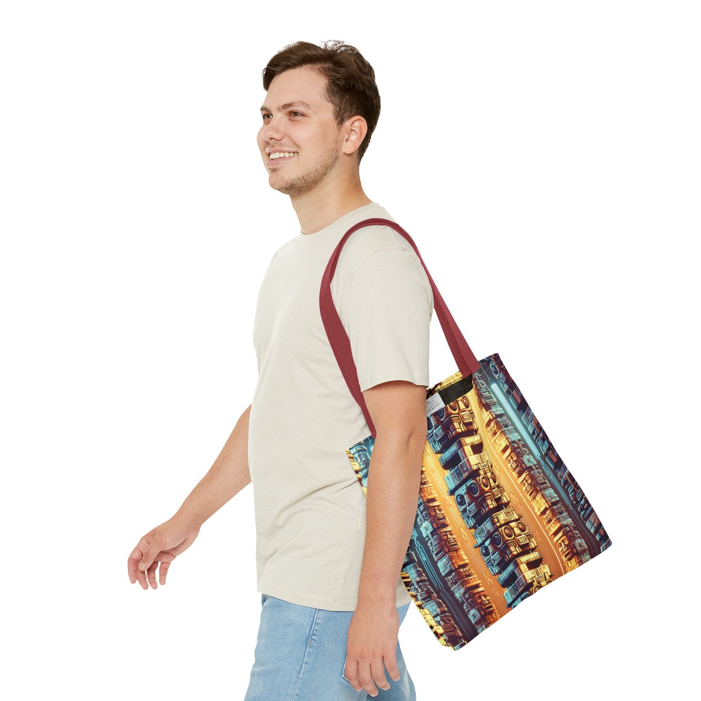 Techno Tiki Totems Tote Bag - 3 Sizes