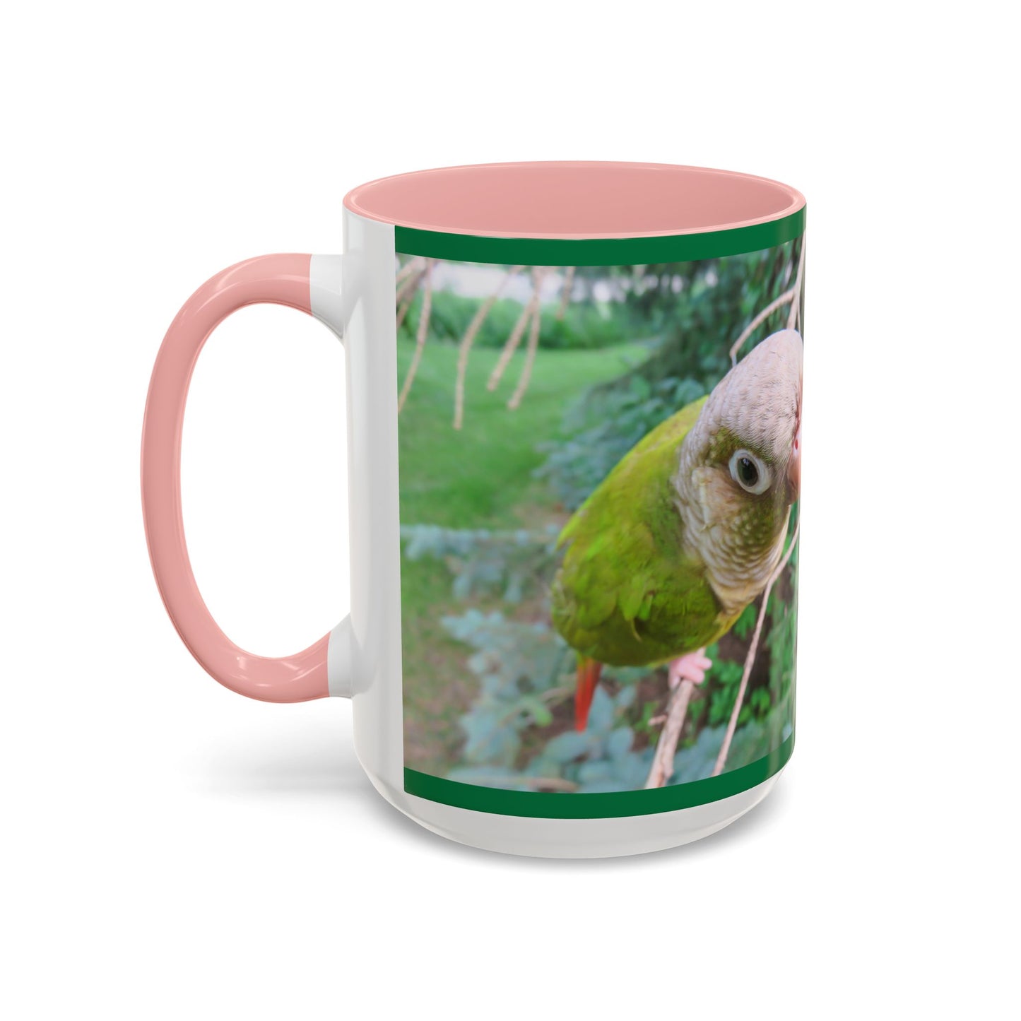 Parrot Accent Coffee Mug (11, 15oz), 8 Colors - Same Snarky Attitude, green