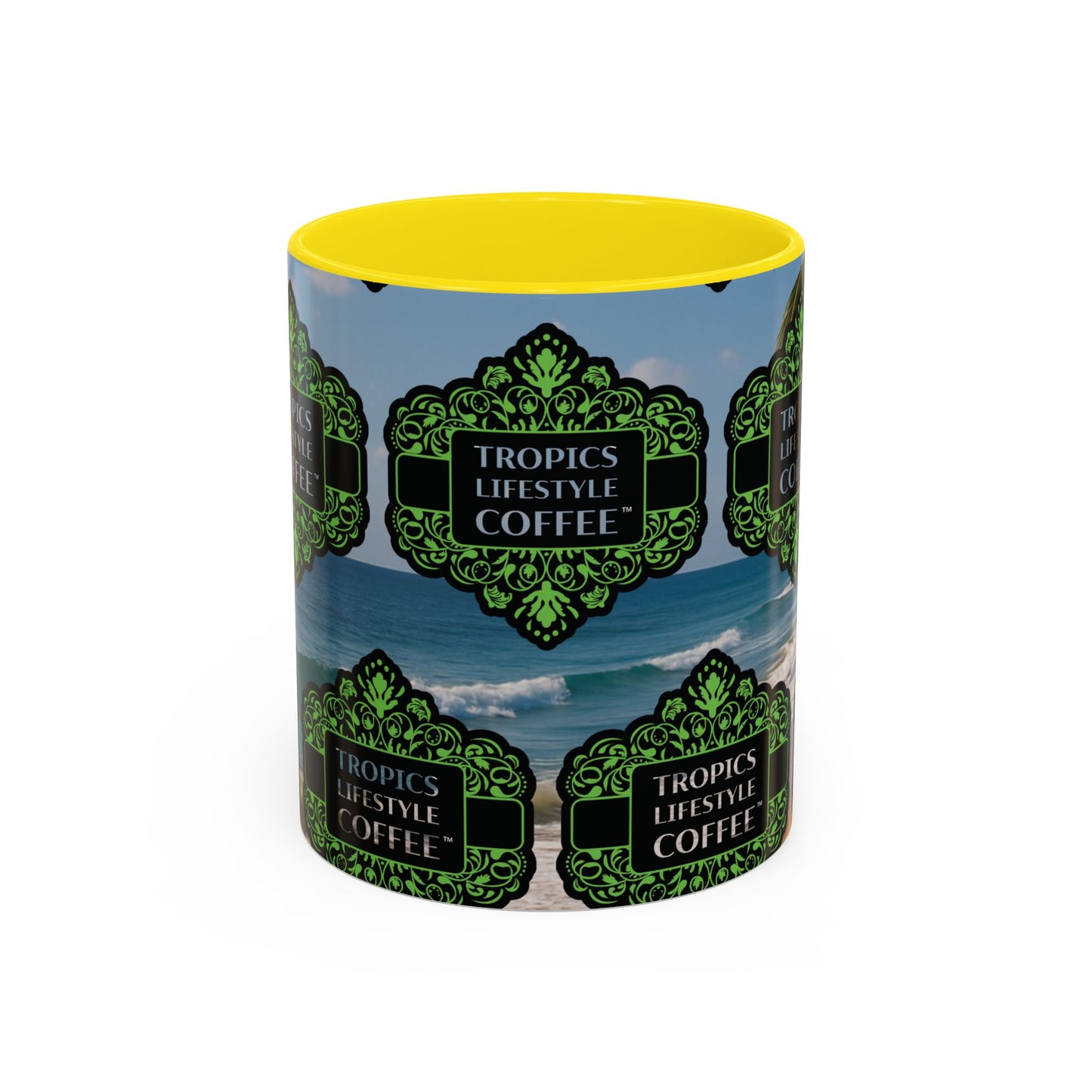 Accent Coffee Mug (11, 15oz), 8 Colors - Tropics Lifestyle Coffee, Meet You There