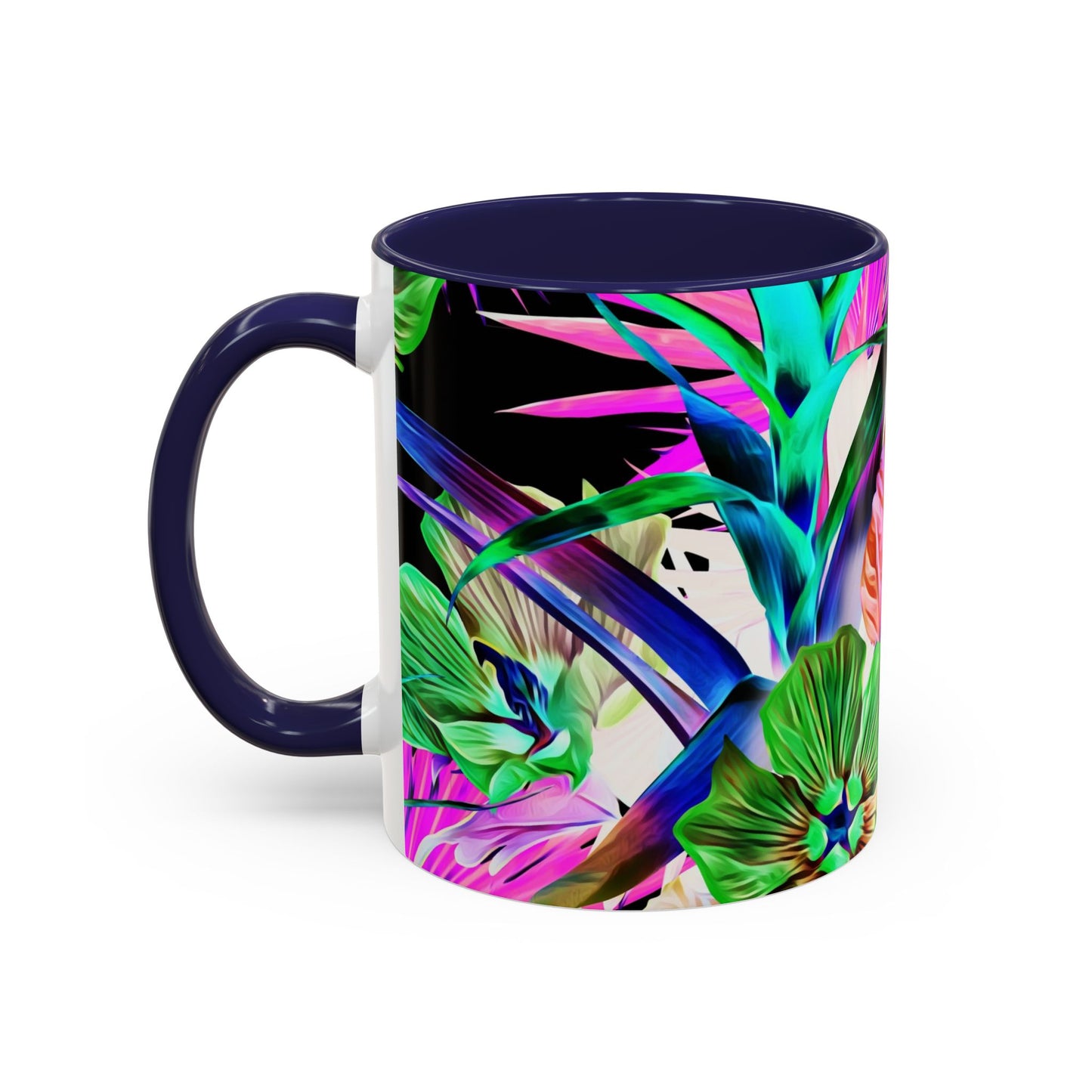 Accent Coffee Mug (11, 15oz), Plant Palooza, black / Various Colors